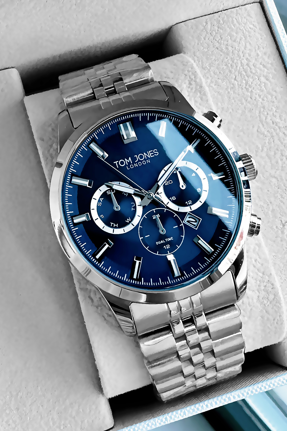 ساعت مچی مردانه اصل مدل Wristwatch 3 Atm، مقاوم در برابر آب، بند فولادی به رنگ نقره‌ای، شماره مدل Gtje2089C4