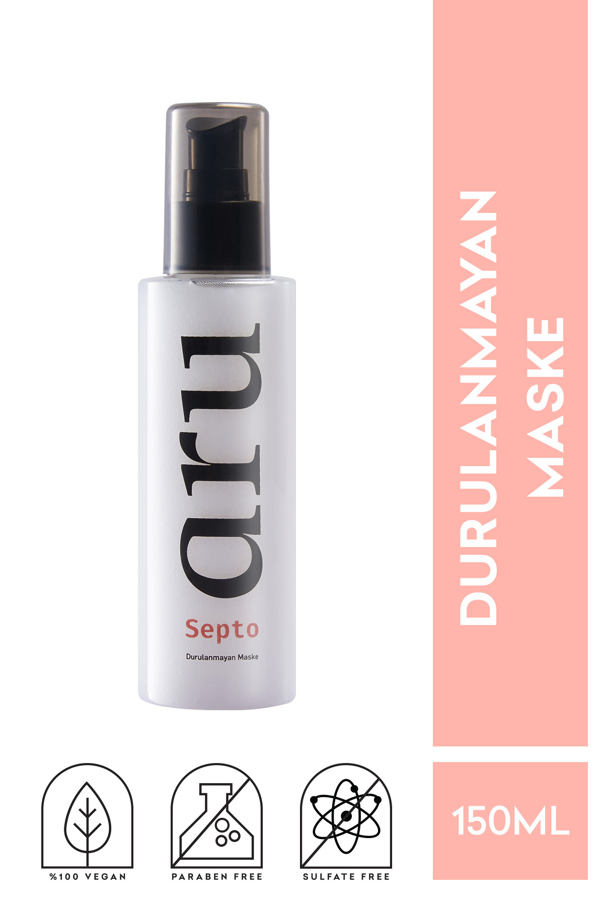 ARU Septo Kuru Yıpranmış Saç Onarıcı Leave-in Maske 150 ml — Durulanmayan Vegan Parabensiz Salon Bakımı — 8683752708022