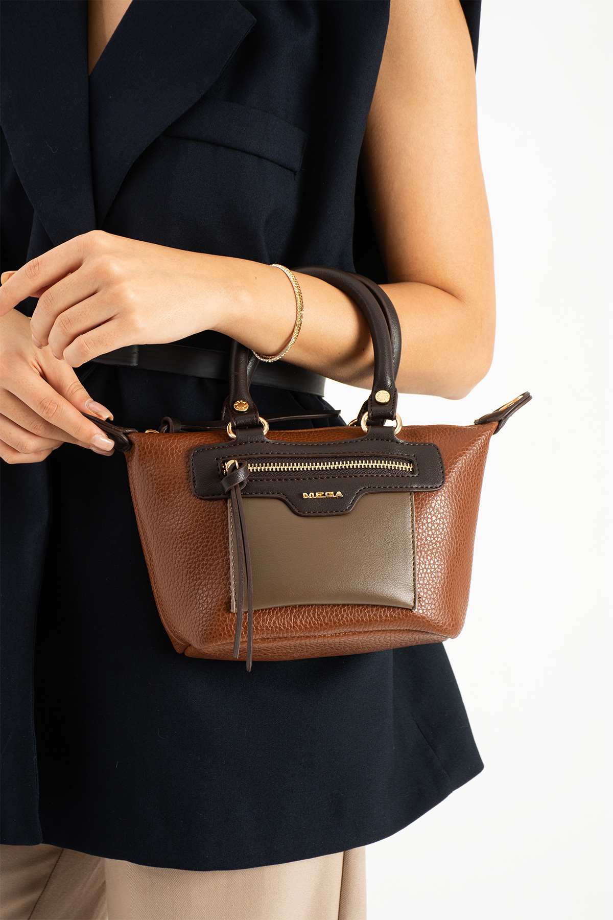 Tan Women's Hand and Shoulder Bag