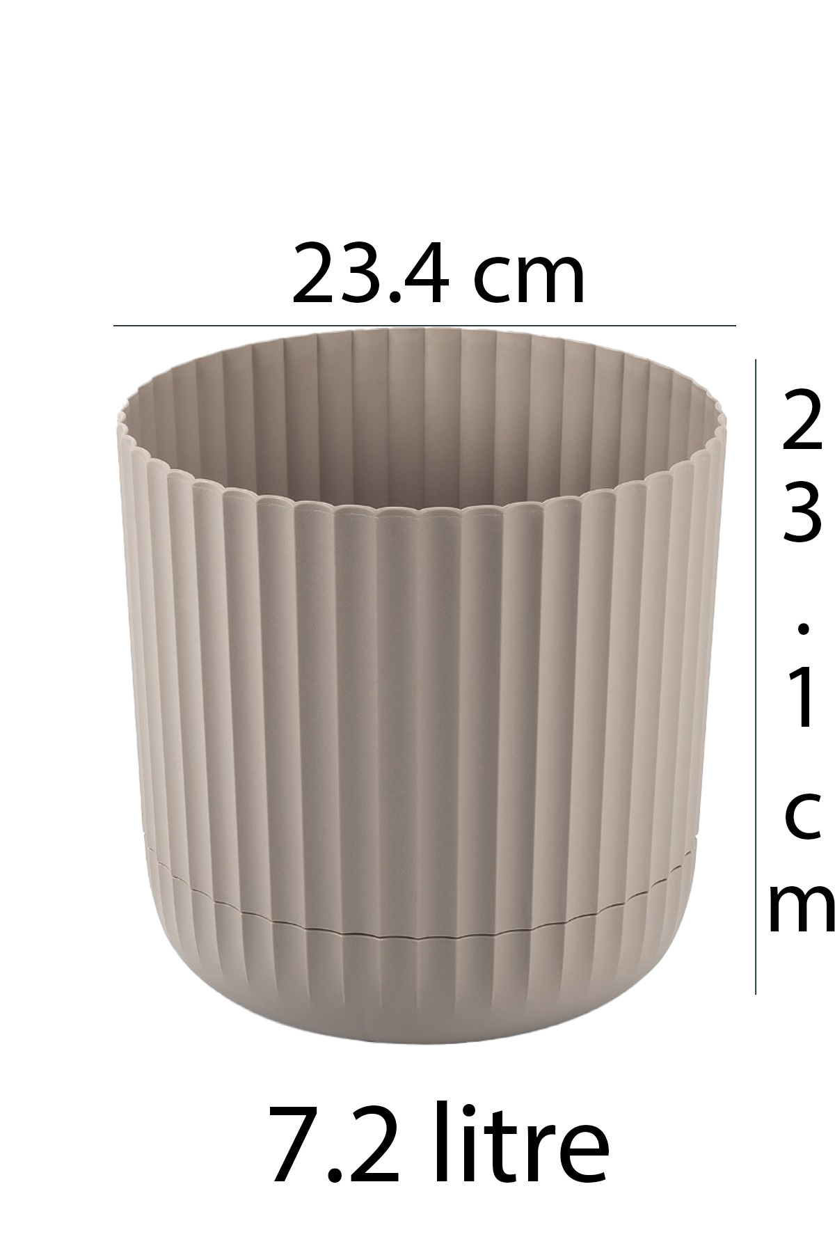 Zeraf Pot No:4-1 Piece 7.2 Liter Table with Plate and Coffee TableOffer Pot (Suitable for Home Office and Dental Space)