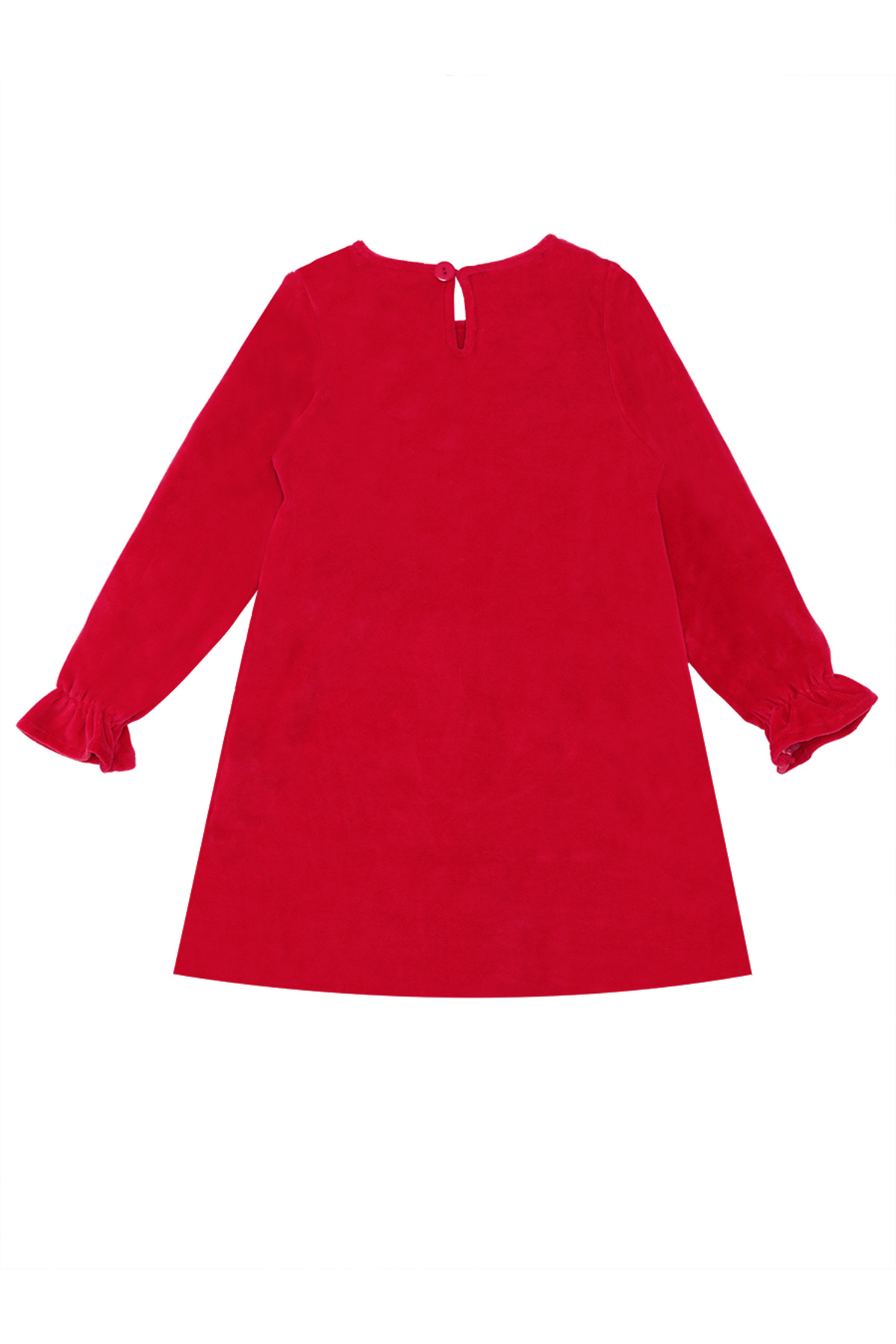 Denokids Rotes Weihnachtskleid aus Samt für Baby-Hirschmädchen