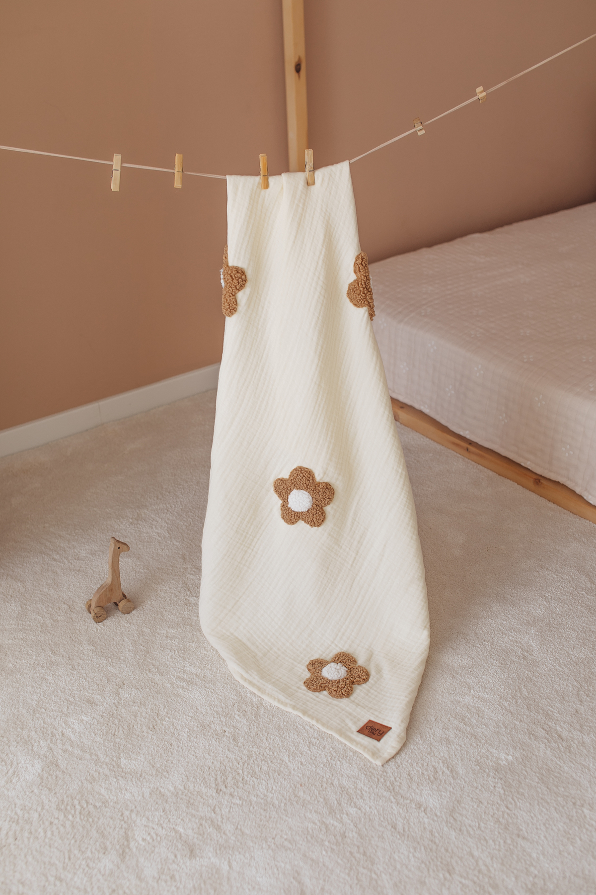 dery baby TAŞIMAK SİHİRDİR 4 Kat Müslin Teddy Papatya Battaniye fotoğrafı 4 (önizleme)