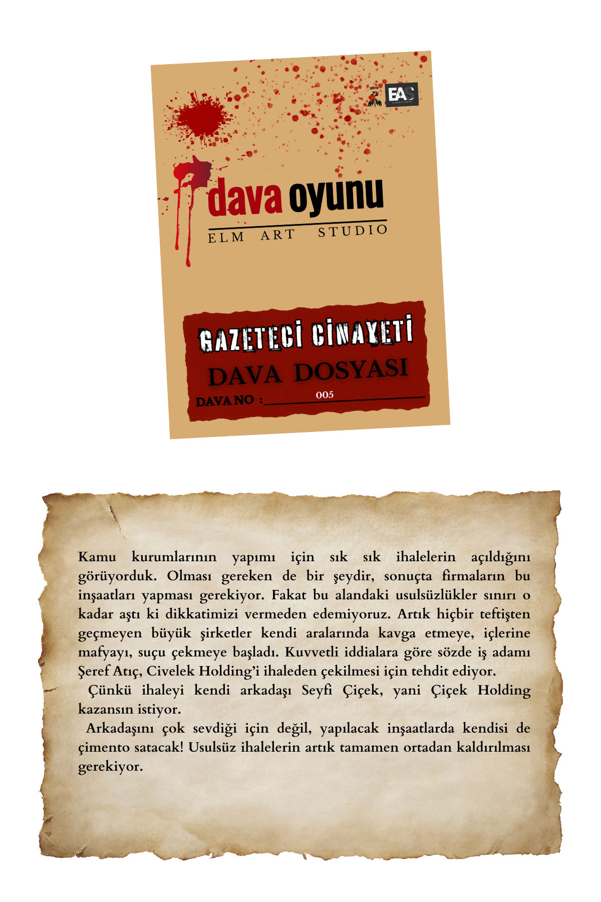 Dedektifim Official Dedektif Oyunu, Kutu Oyunu, 3 Dava Tek Paket, Cinayet Çözme Dava Dosyası, Katil Kim fotoğrafı 5 (önizleme)