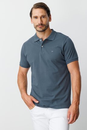 İgs Erkek K.gri Modernfit / Dar Kalıp Polo Yaka Tişört