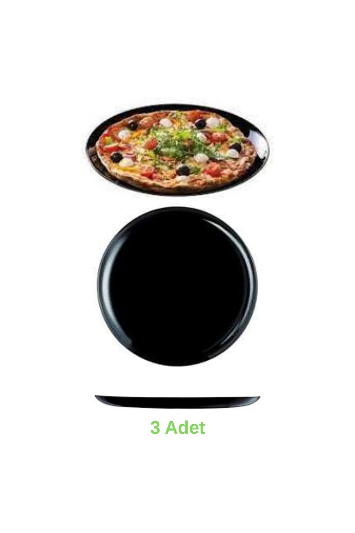 6 assiettes à pizza Friend's Time noir - Luminarc - Maison