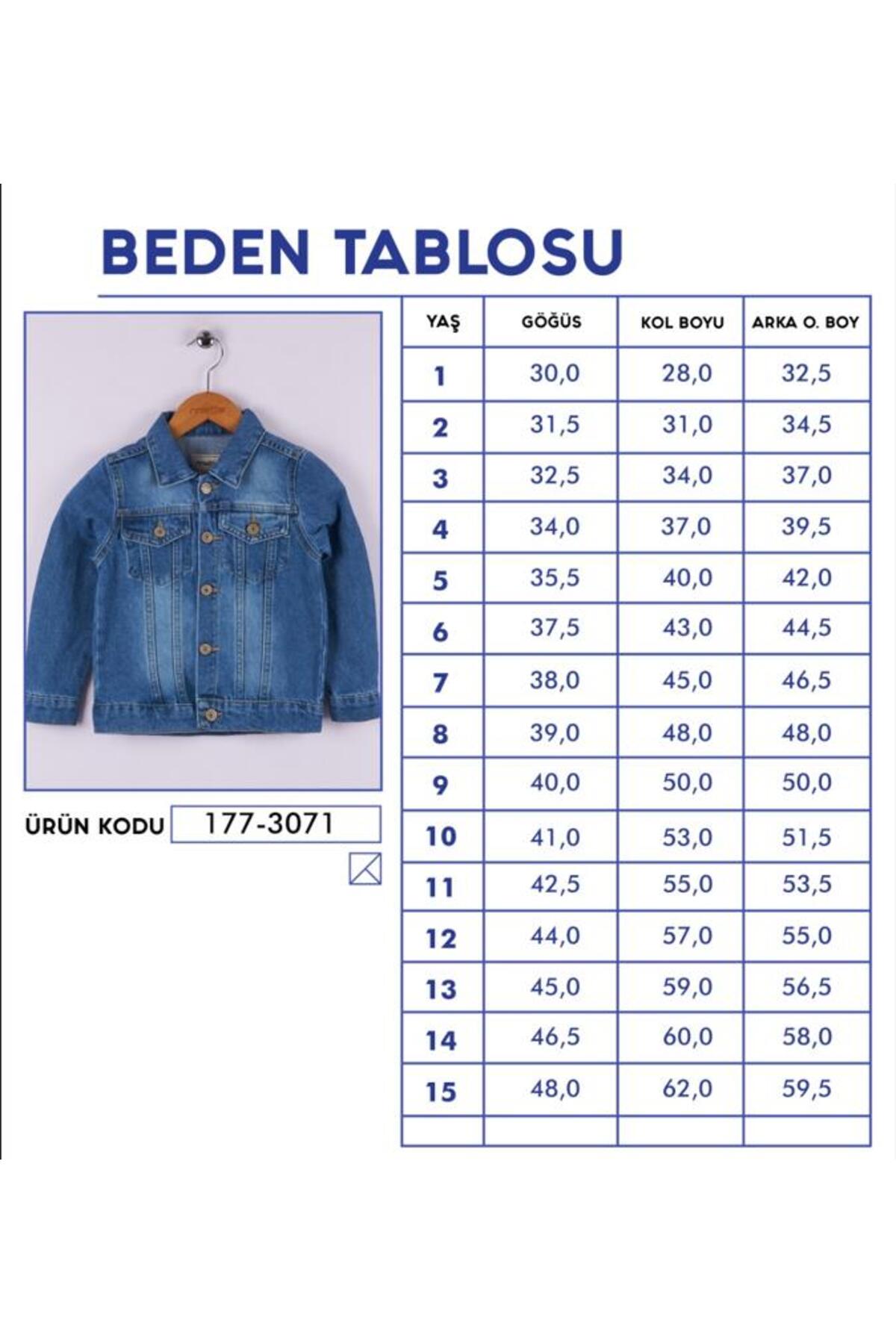 Mutlu Kids  Unisex Çocuk Kot Ceket - Görsel 4