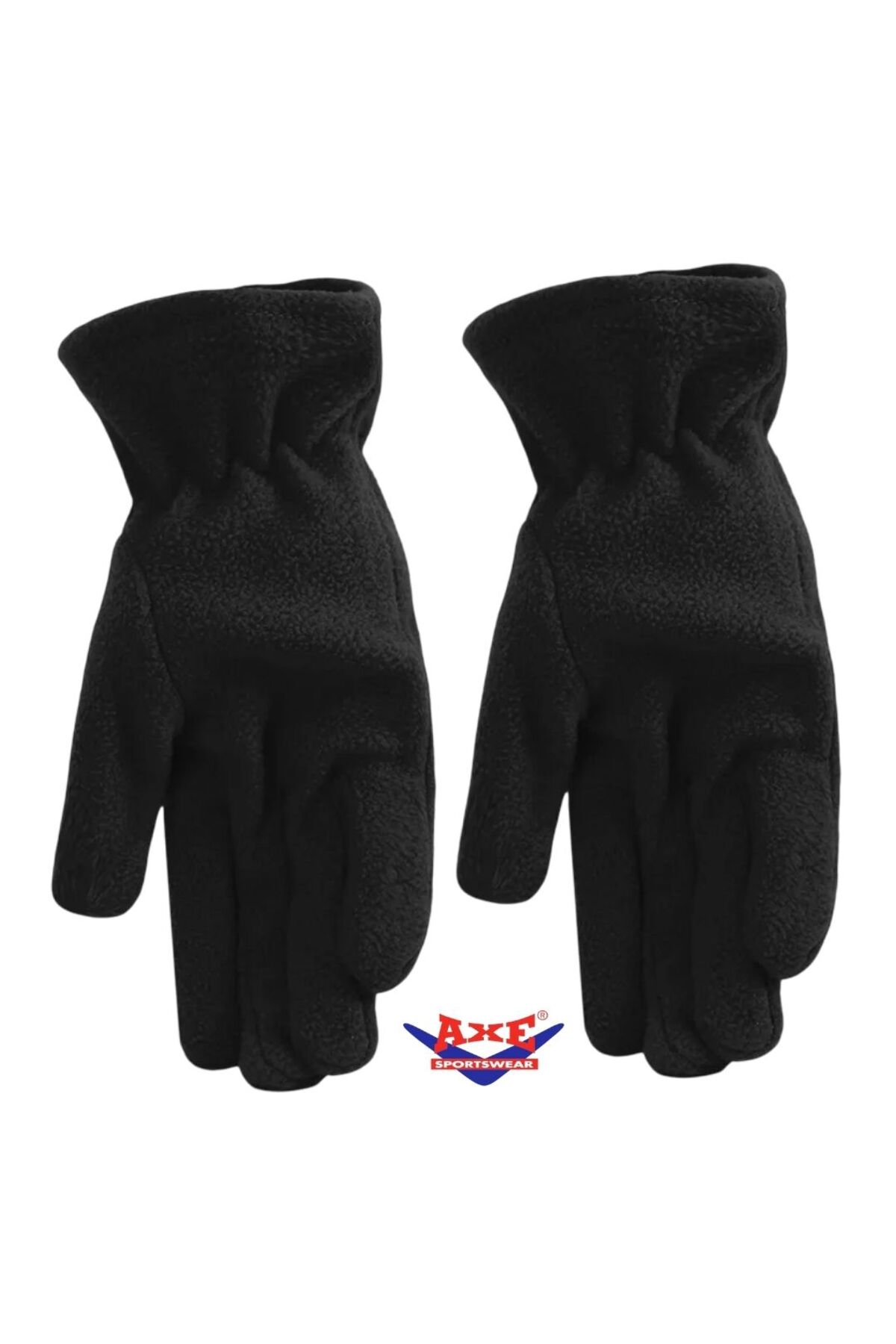 AXE SPORTSWEAR  Kadın Siyah Kışlık Yumuşak Dokulu Termal Polar Eldiven Glove - Görsel 6
