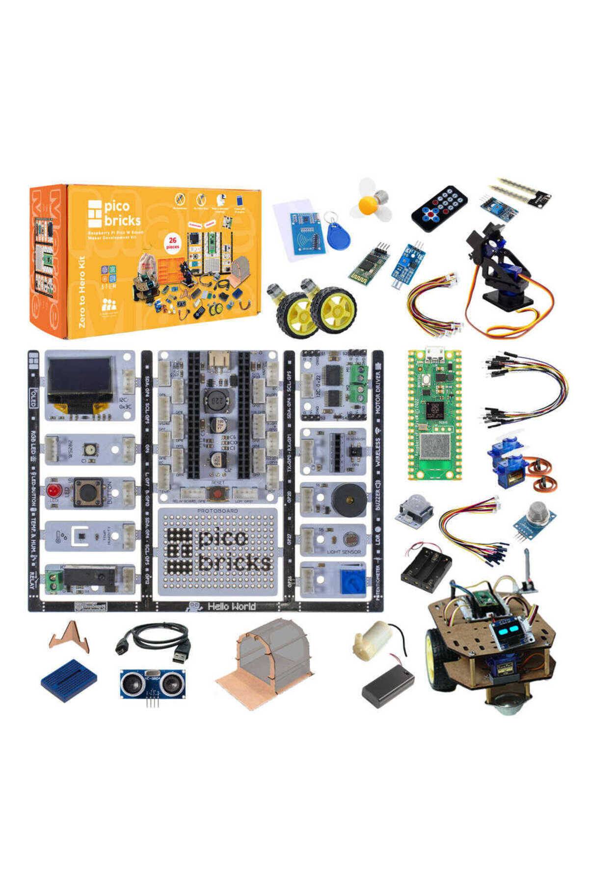 Robotistan PicoBricks Zero to Hero Elektronik Geliştirme Kartı