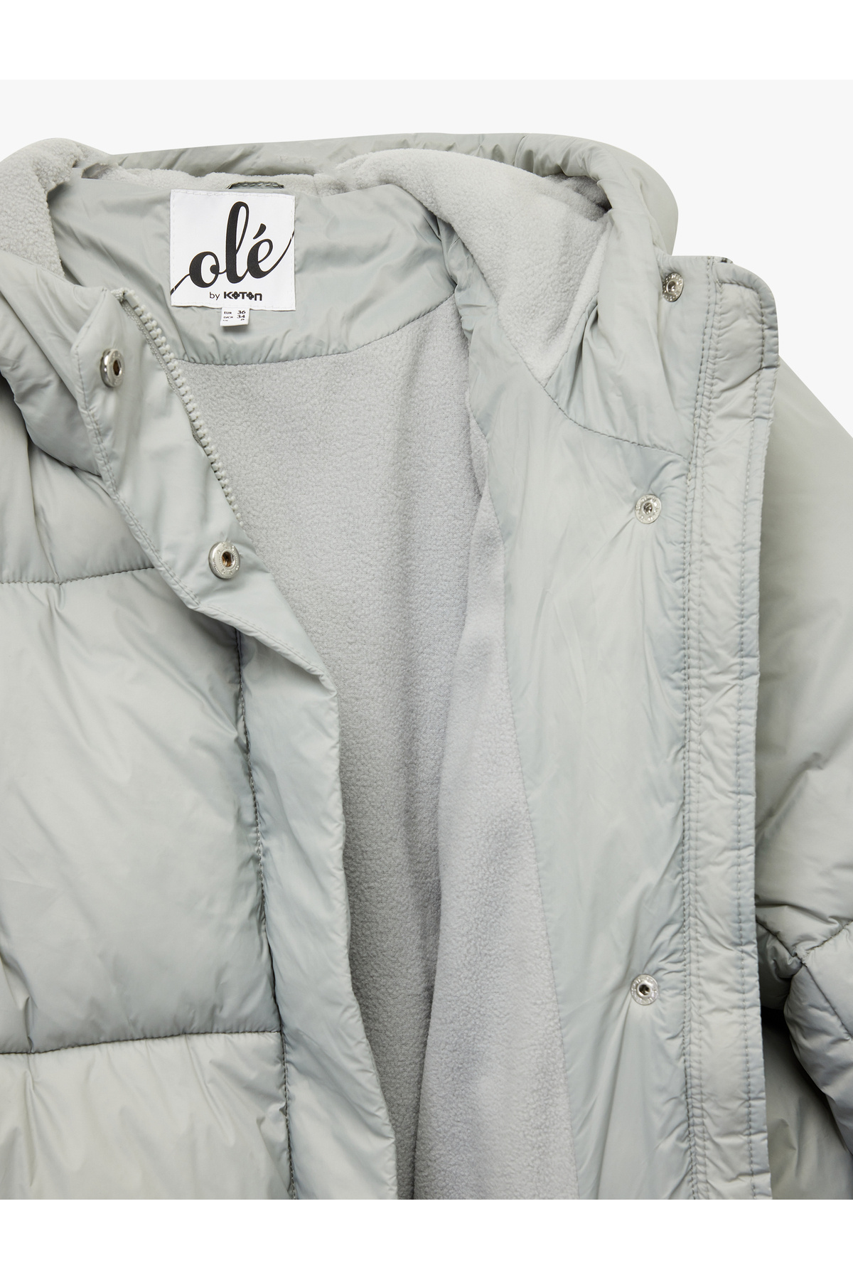 کاپشن بادی زنانه کتون کلاهدار آستین بلند جیب‌دار زیپ‌دار