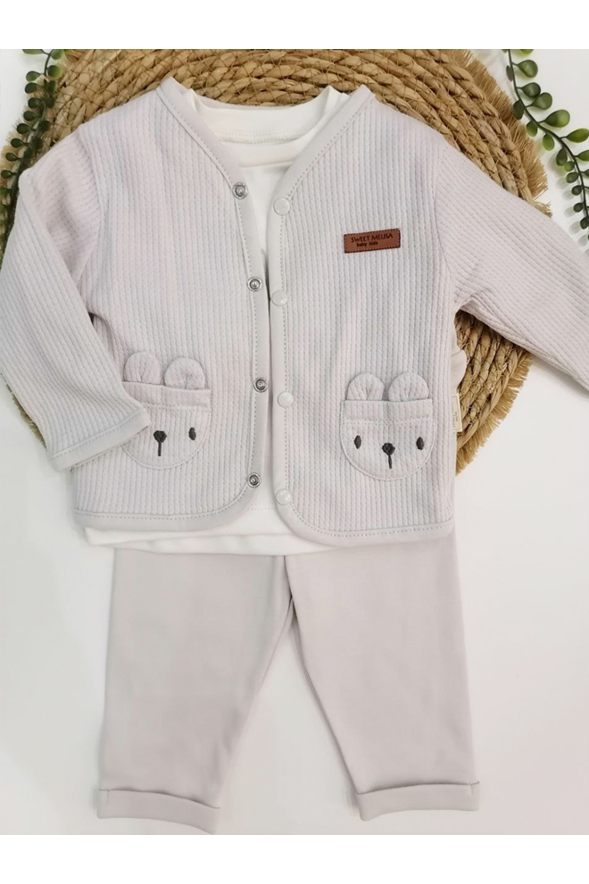 MOMOCO BABY Sweet Melisa Erkek Bebek Takım 3'lü Set - Fiyatı