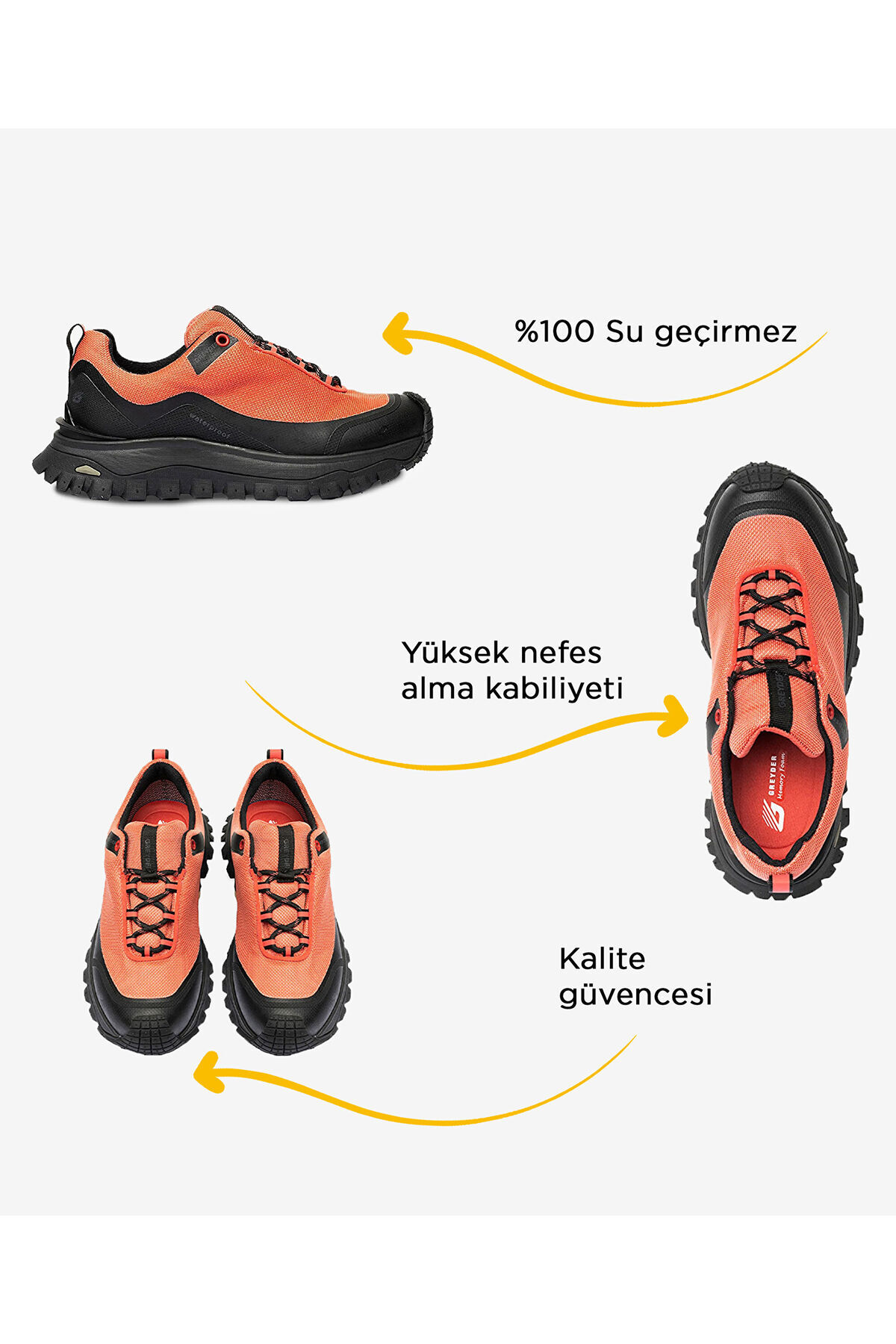 Greyder  Pembe Su Geçirmez Outdoor Ayakkabı 3K2GA16357 - Görsel 2