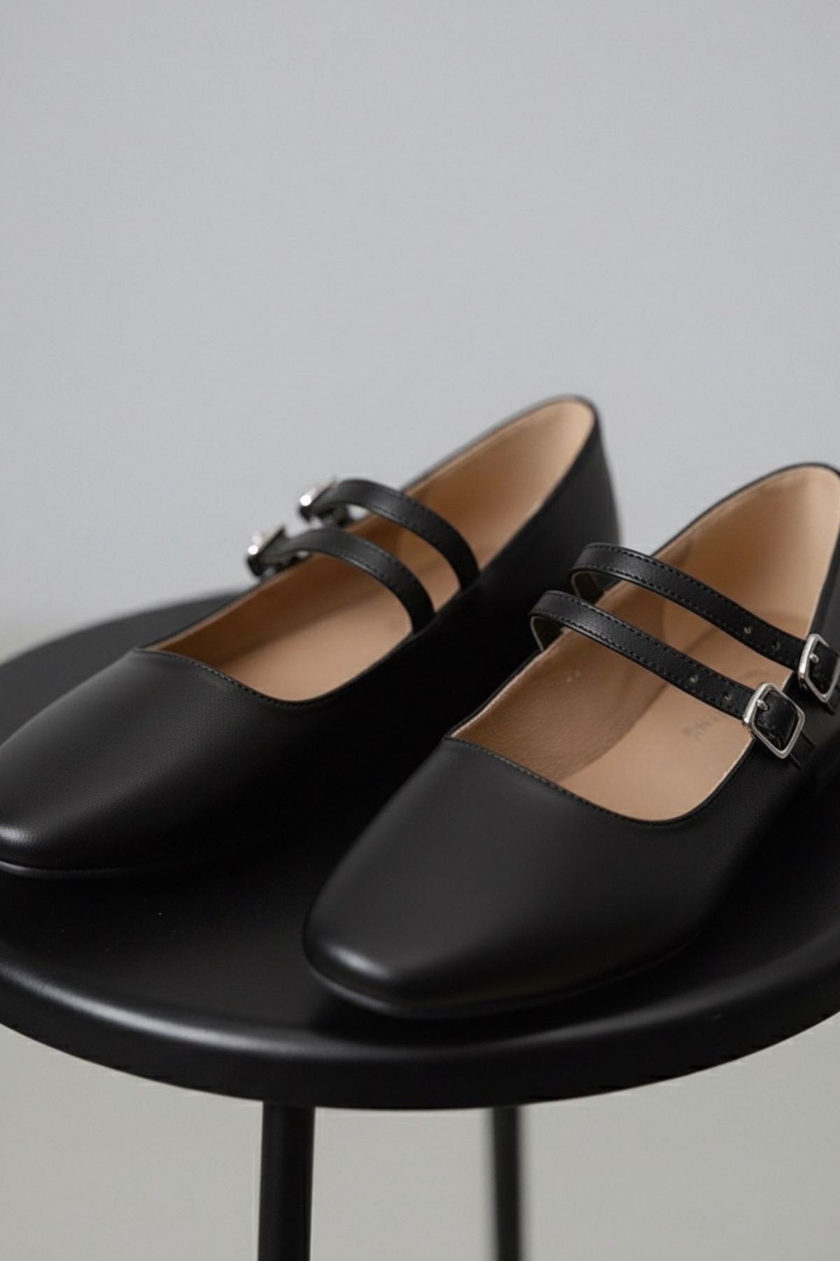beelleshoe BETTİNA siyah kadın babet DAR KALIP (BİR NUMARA BÜYÜK ALINMALIDIR) görsel 6