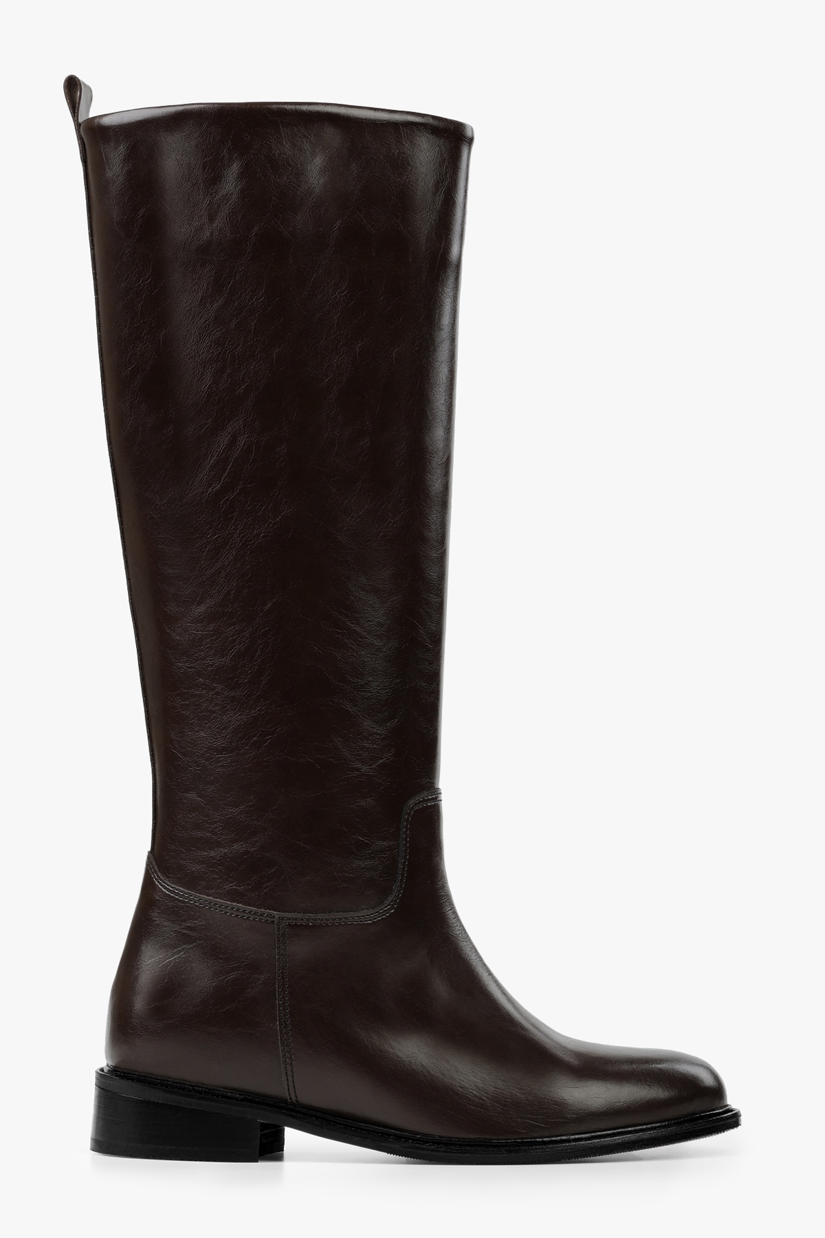 Shoeberry Kadın Lace Kahve Cilt Binici Çizme görsel 2