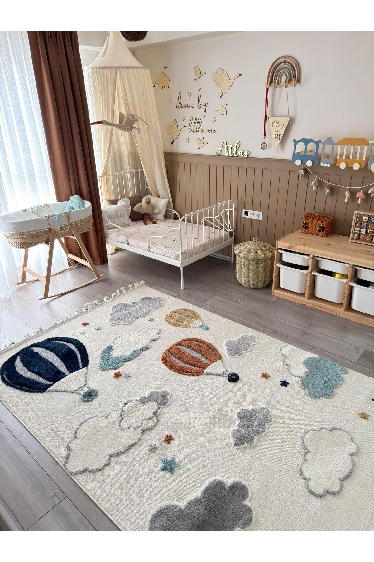 ESSENSE HOME & LİVİNG TİNKY Yumuşak Bukleli Yumuşak Peluş Post Shaggy Krem Çocuk Odası Oturma Odası Salon Mutfak Halısı fotoğrafı 2 (önizleme)