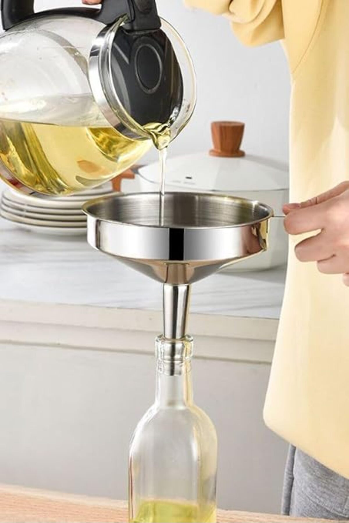 yenibagshop 14 cm. Yağ Meşrubat Şarap Meyve Suyu Hunisi cin712