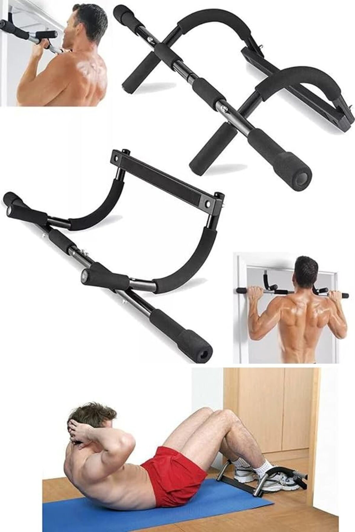 salesalbutik Chermik Gym Kapı Barfiksi Multi Fonksiyonel Kapı Barı Barfiks Aleti 1510