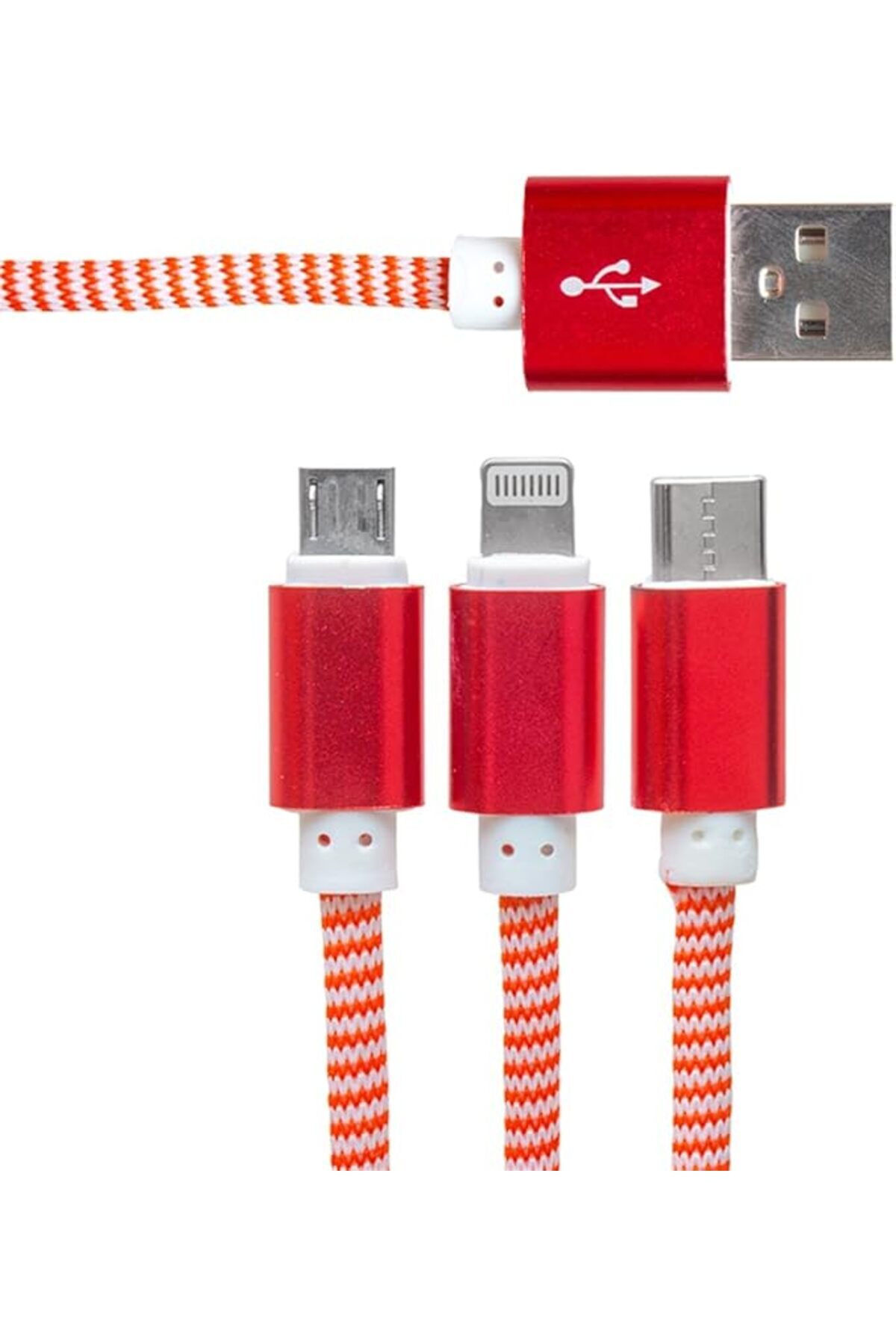 yenibagshop MICRO USB/TYPE-C/LIGHTNING 2.1A METAL 1.2 METRE ŞARJ VE DATA KABLOSU