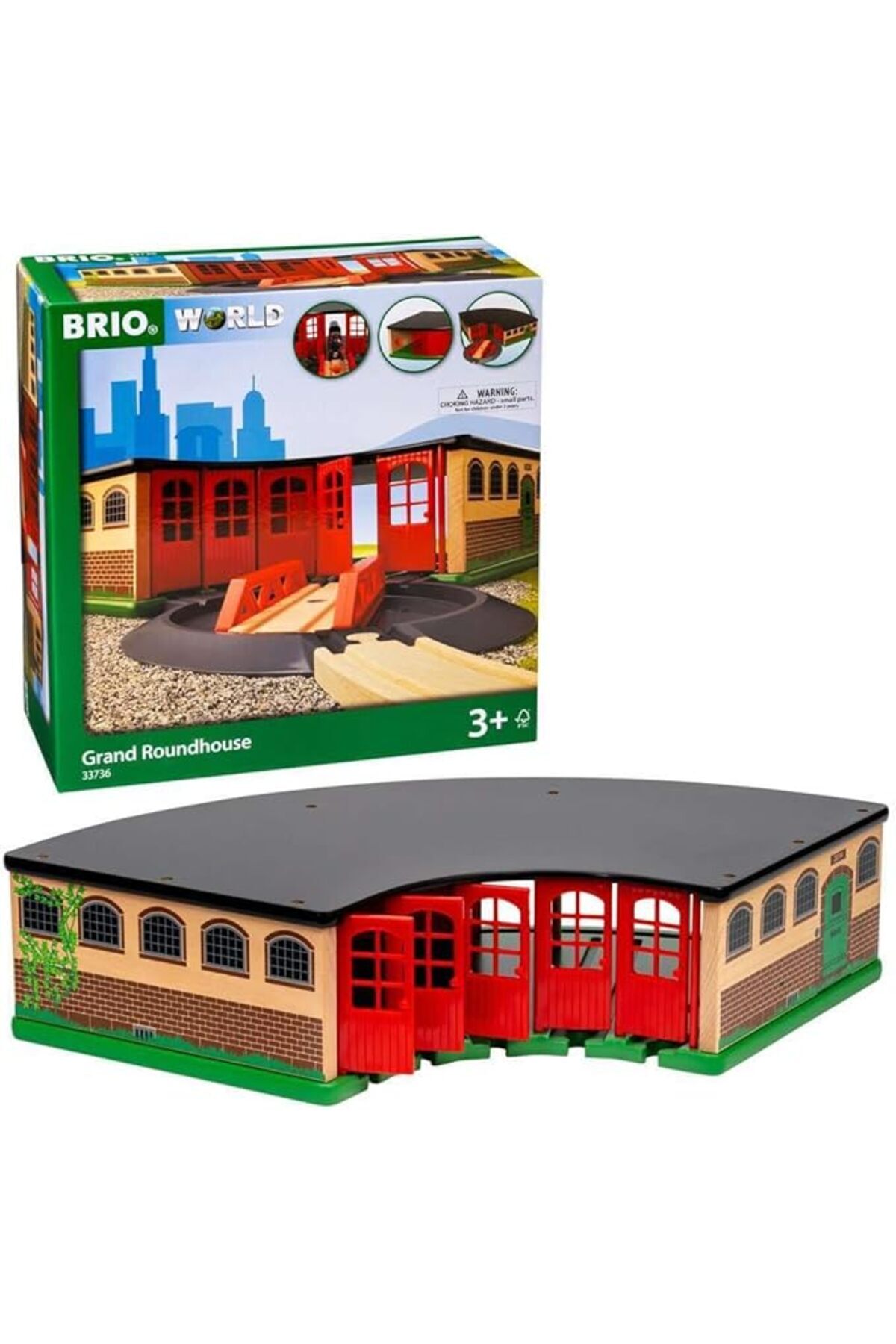 salesalbutik World - 33736 Grand Roundhouse | 2 Parça Oyuncak Tren 3 Yaş ve Üzeri Çocuklar için