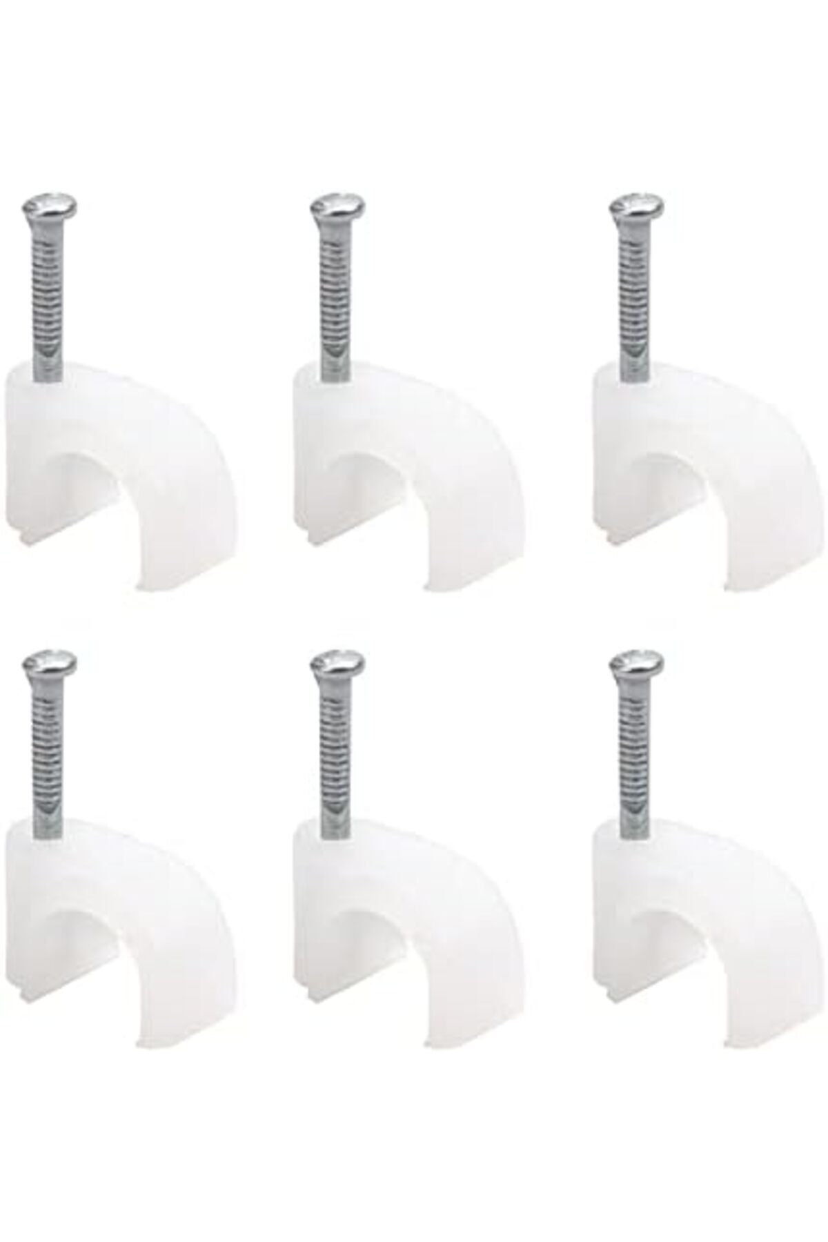 SoyluhanStore ADET NO 1 Beton Çivili Kablo Tutucusu Kroşe -1 Numara 4X6 MM Kordon Kablo Kroşesi (100)