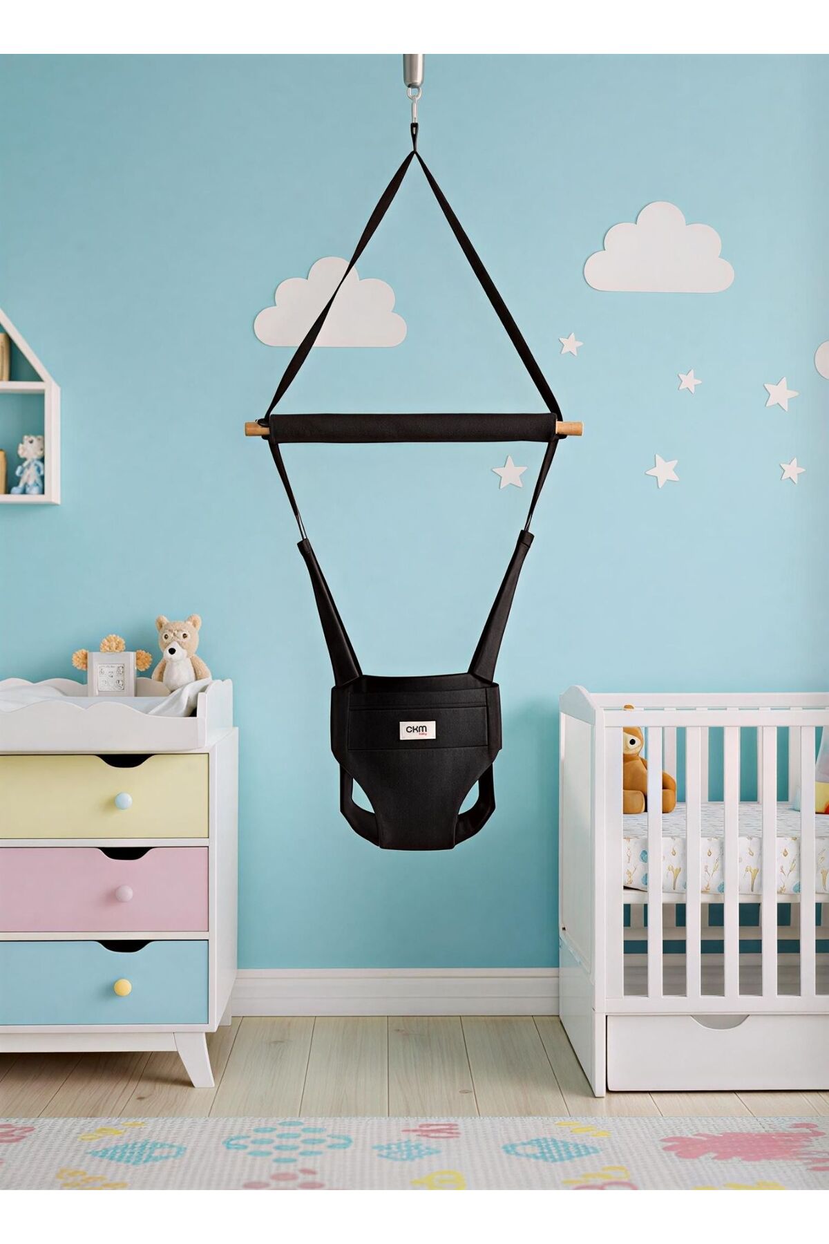CKM Baby Hoppala Zıpzıp , Bebek Gelişimine Etkili , Yaylı Yüz Korumalı Bebek Salıncağı fotoğrafı 4 (önizleme)
