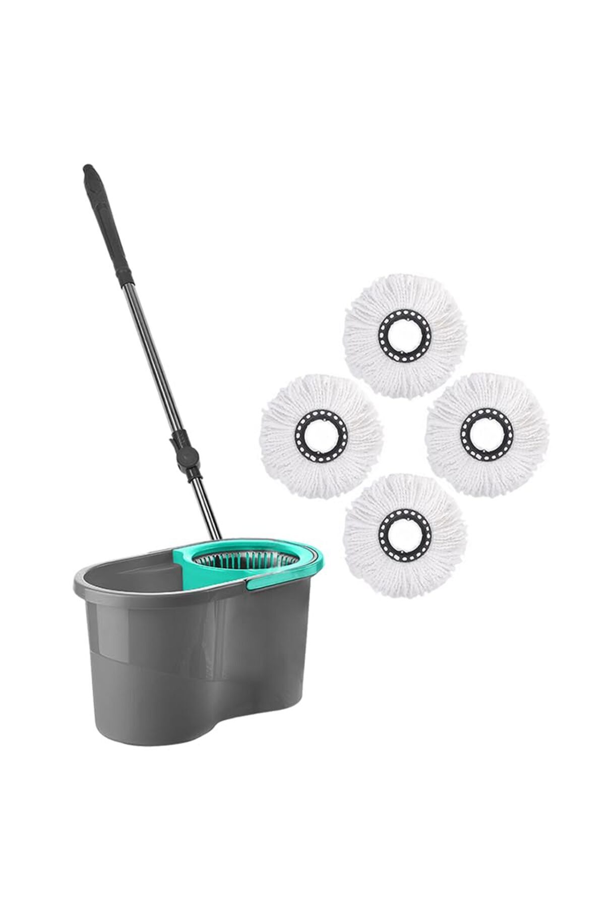 Shop a Way OTOMATİK TEMİZLİK SETİ 4 MİKROFİBER MOP PASPAS