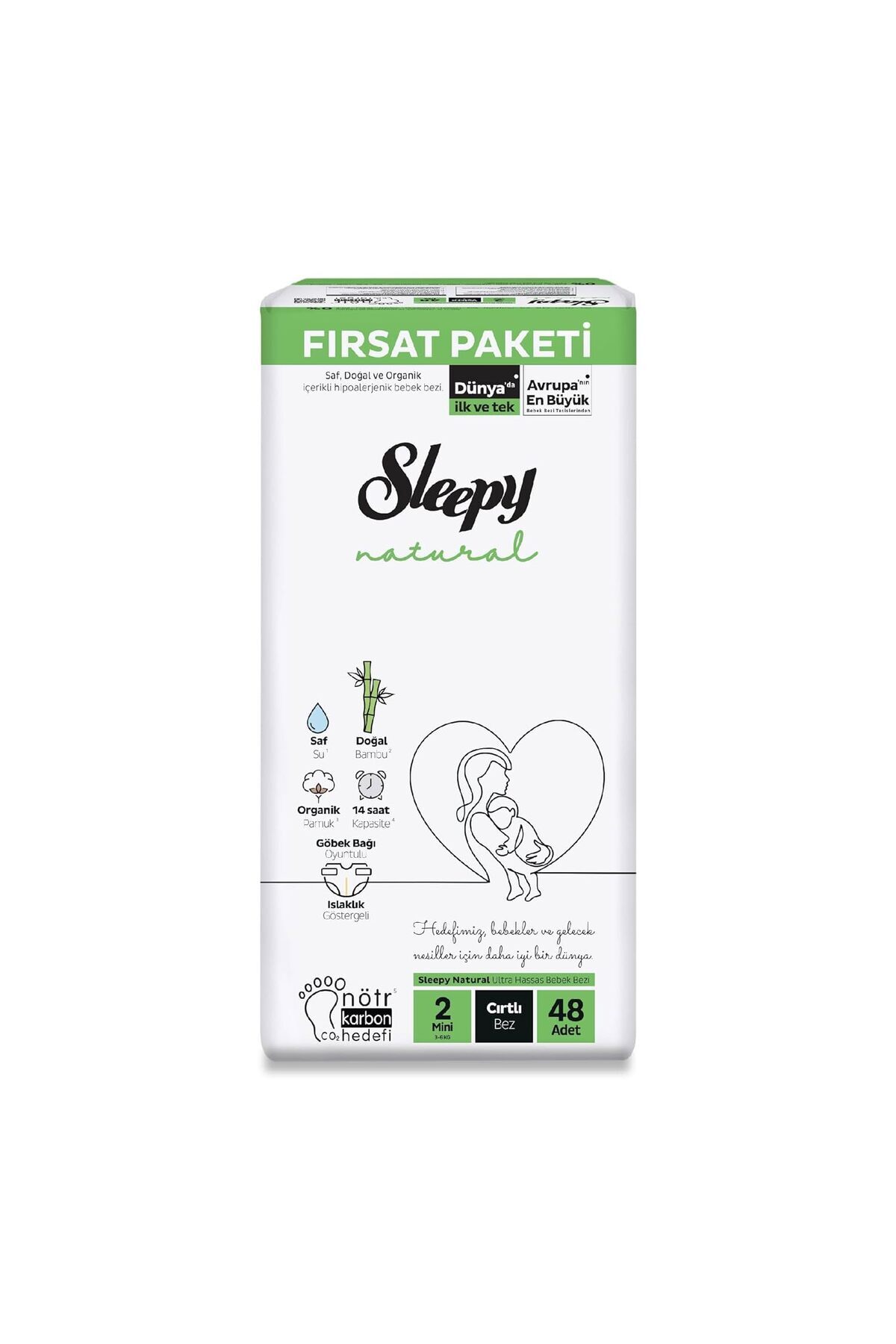 Delixa Sleepy Fırsat Paketi Bebek Bezi 2 Numara Mini 48 Adet