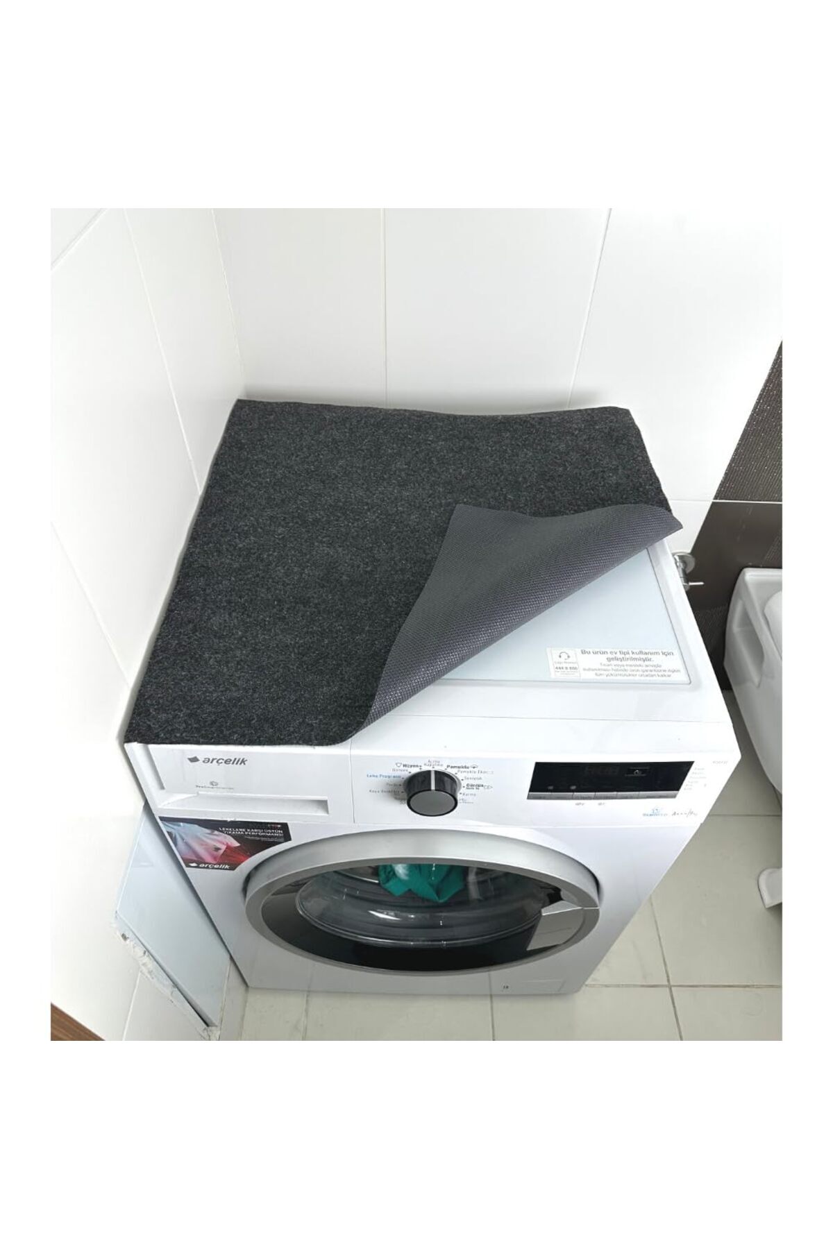 Hype Store BEYLİNİ Çamaşır Makinası Örtüsü Koruma Matı Kaymaz an Sıvı Geçirmez Yıkanabilir