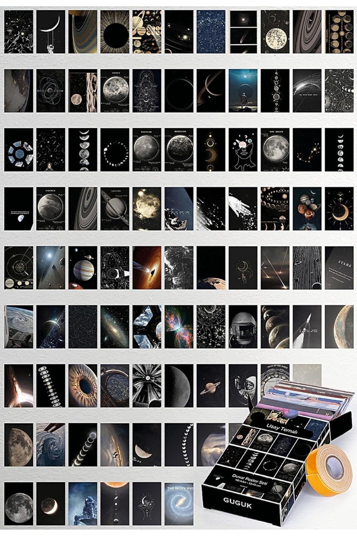 Shop a Way Uzay Temalı 90 Adet Dur Poster Seti