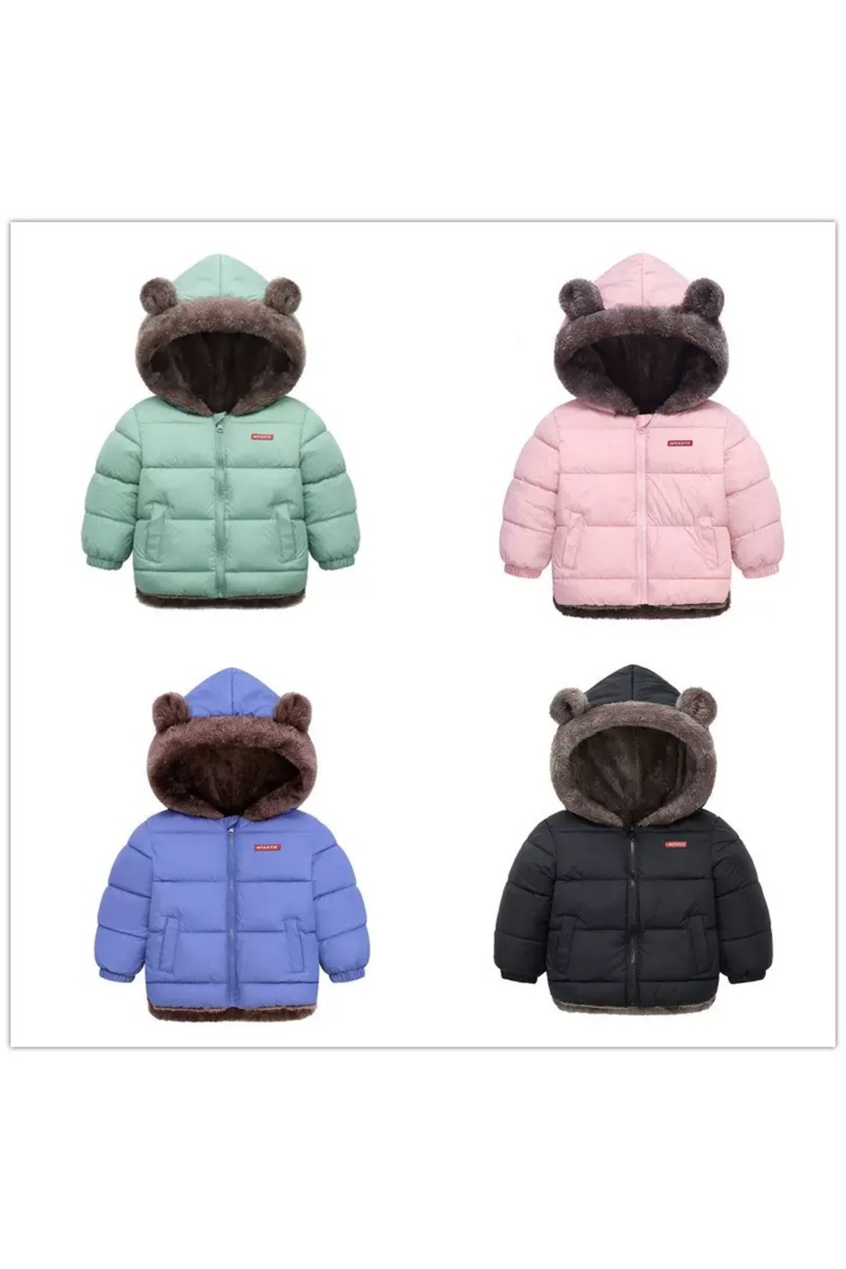 melisam.msg Kız Erkek Çocuk Kış Kalın Sevimli Peluş Mont fotoğrafı 6 (önizleme)