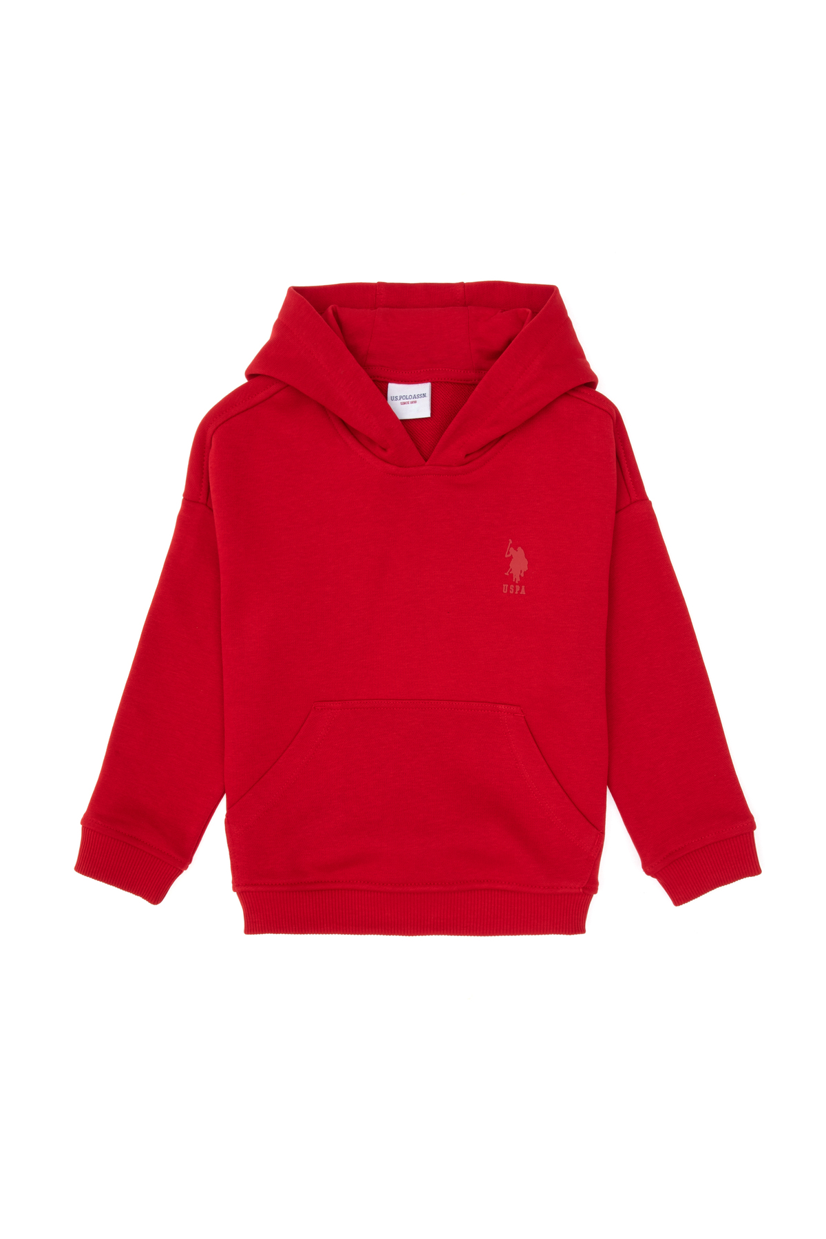 سویشرت کلاه‌دار قرمز پسرانه یو اس پولو کد :(50313941-VR171) U.S. Polo Assn.