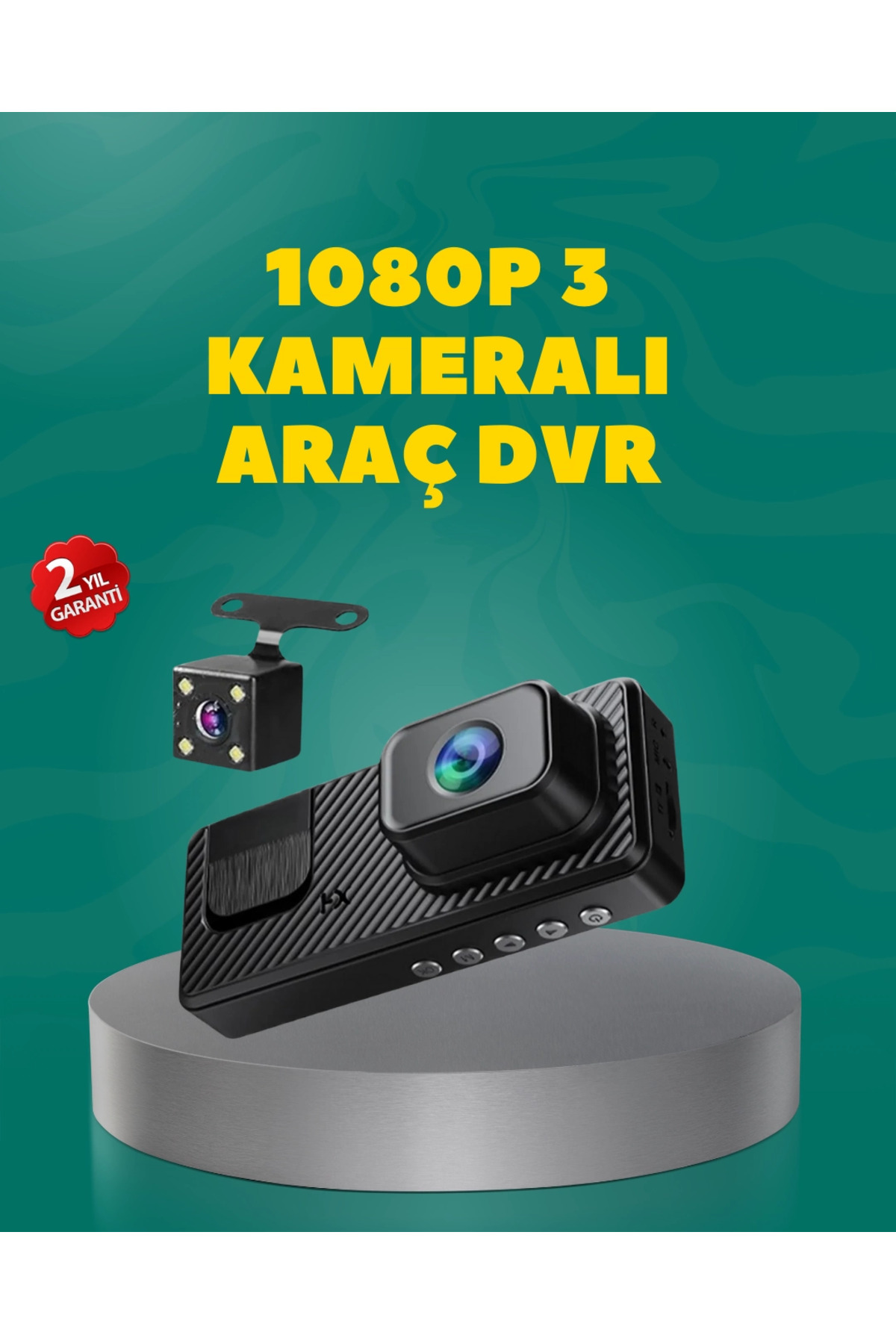 Kuzgun Ticaret BFS Full HD 1080P Araç Kamerası | Gece Görüşlü, Döngü Kayıt ve Geri Görüş