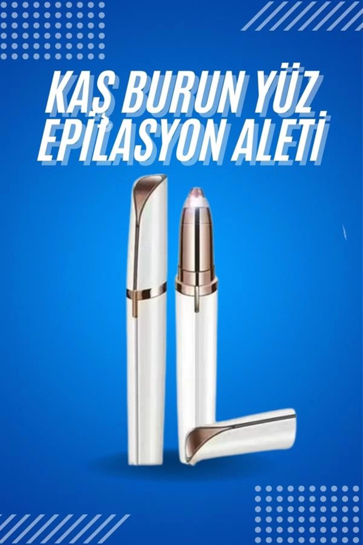 Mey İthalat® Tüy Kıl Alma Kaş Bıyık Unisex Yüz Bakım Epilasyon Aleti Pilli — EYMI-MEYTDUUCZZZKAYZEPLASYONNNNN3 — تصویر 2 از 5
