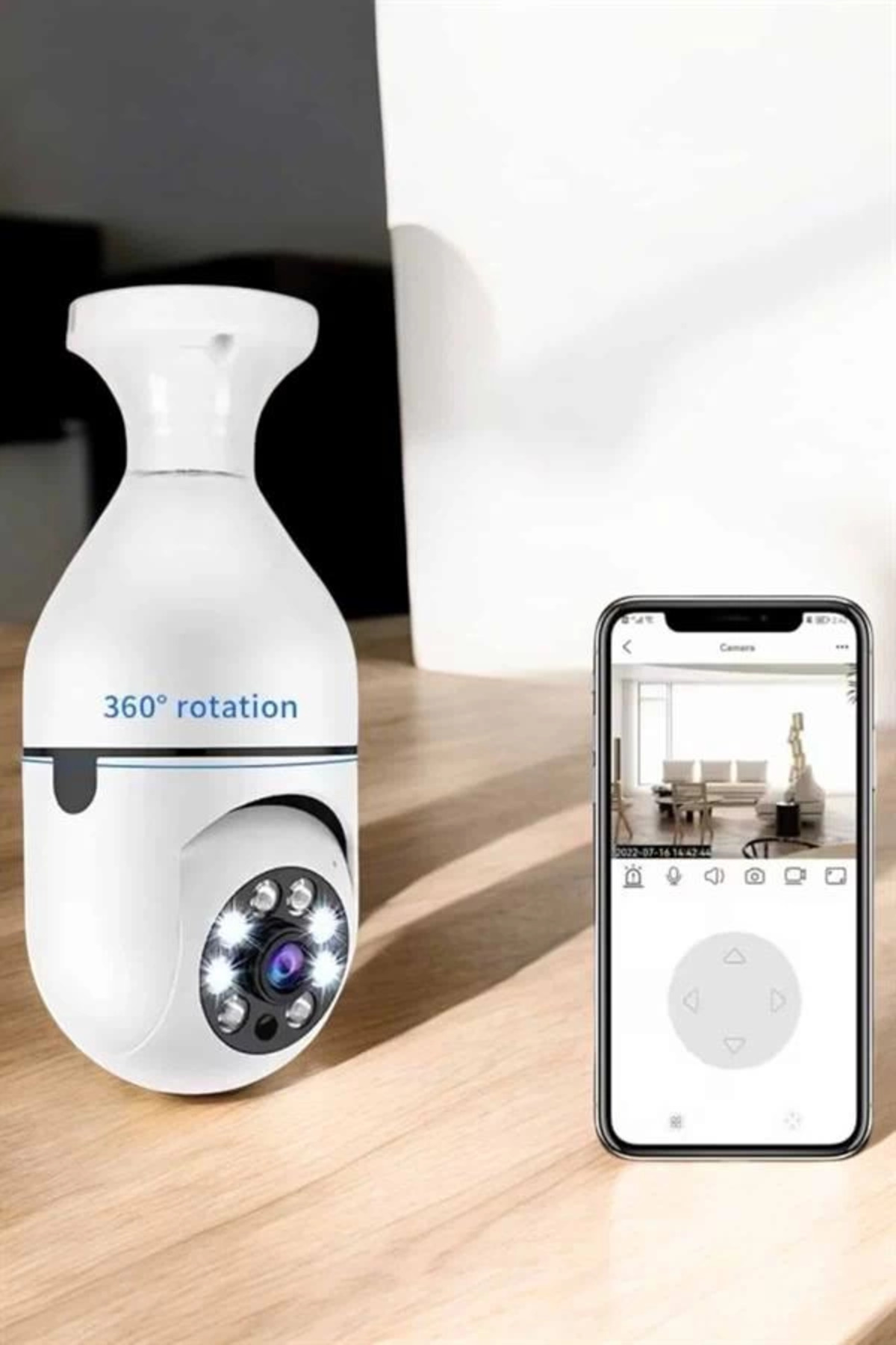 Gny BFS Güvenlik Kamerası Wifi Kamera Duylu Ev Kamerası Wifi Bağlantılı Dönebilen