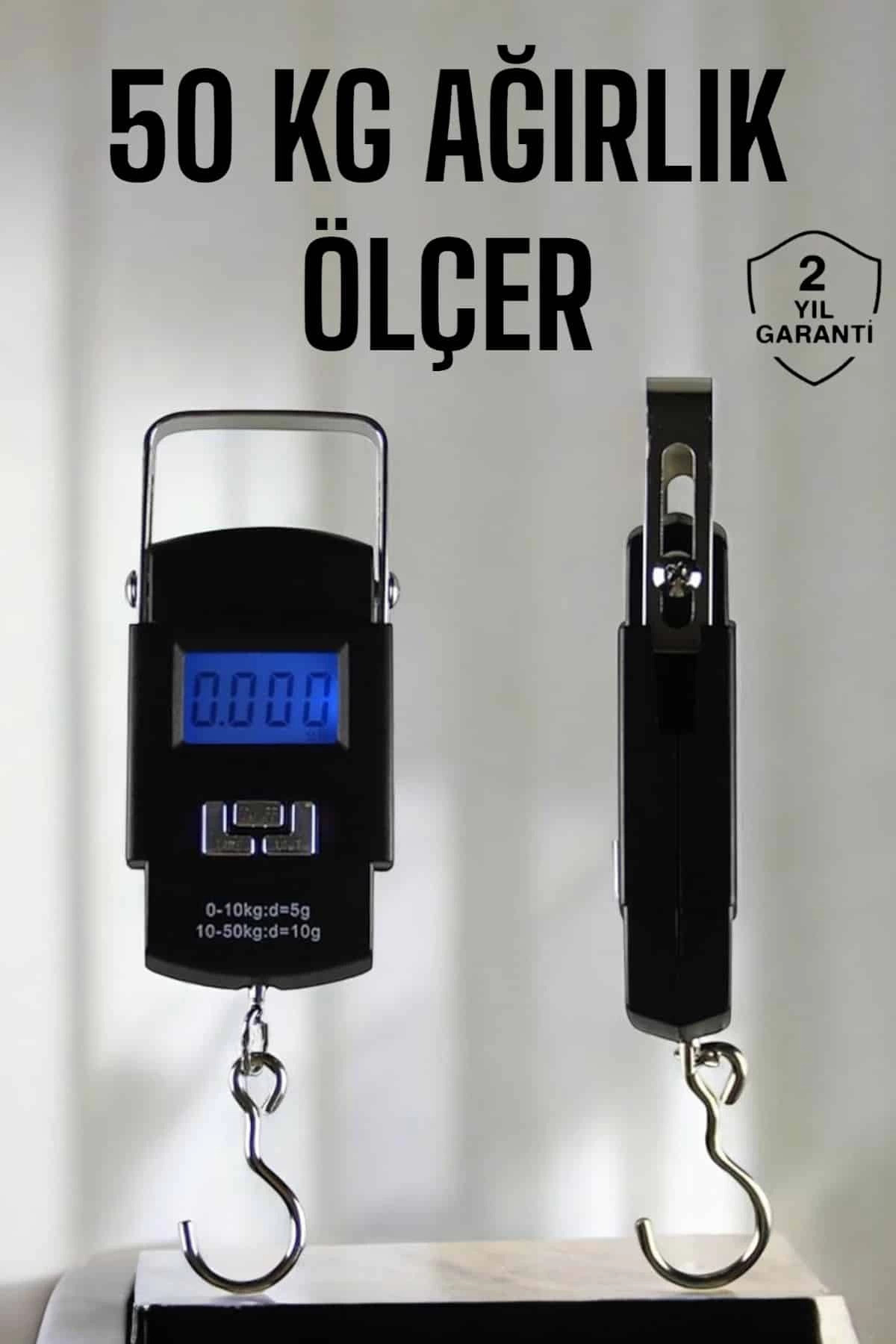 Lisinya BFS Ağırlık Ölçer 50 Kg El Terazisi El Kantarı Pilli Led Ekran