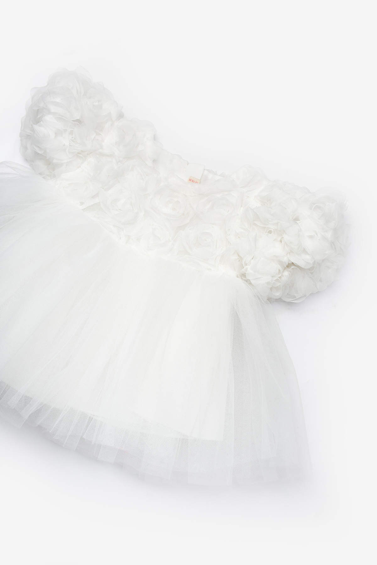 Le Mabelle Beyaz Gül Detaylı Kız Bebek Elbise - Elina fotoğrafı 4 (önizleme)