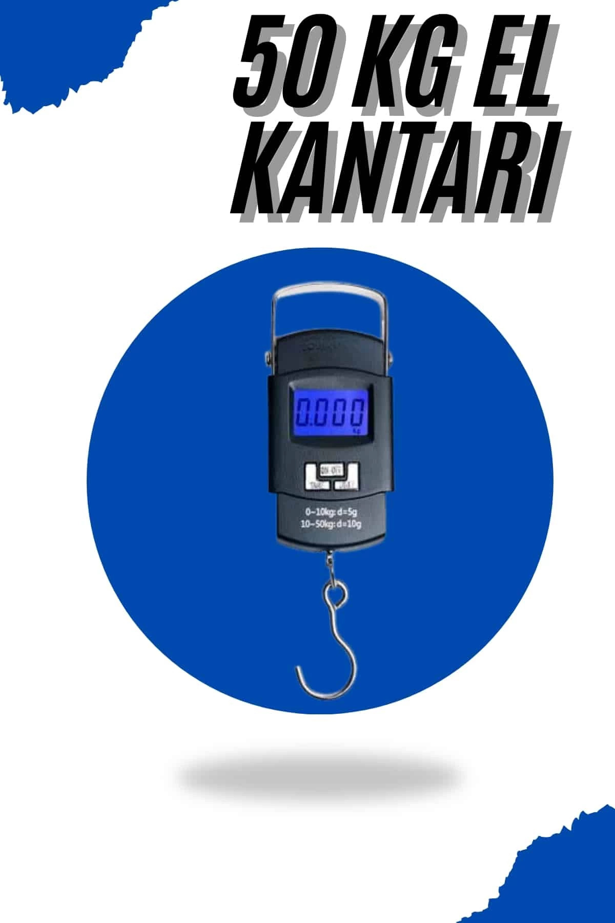 Lisinya BFS El Kantarı Dijital El Terazisi 50 Kg Kapasiteli LCD Ekranlı