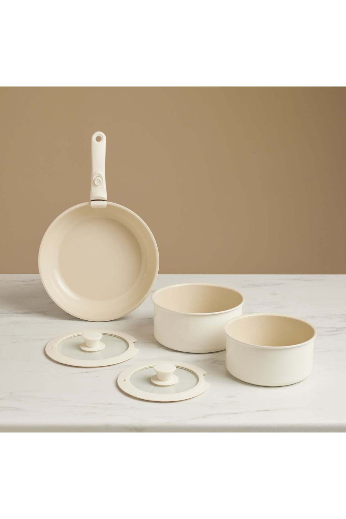 Karaca Set de vase ceramice Comfort, format din 6 piese, cu mânere detașabile