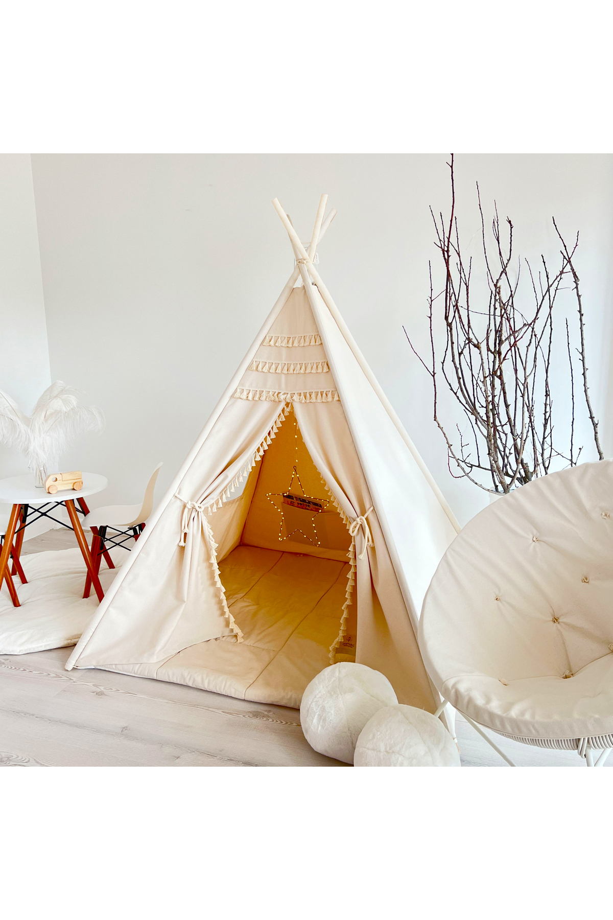PAMUKA Oyun Çadırı Boho ve Oyun Halısı fotoğrafı 2 (önizleme)