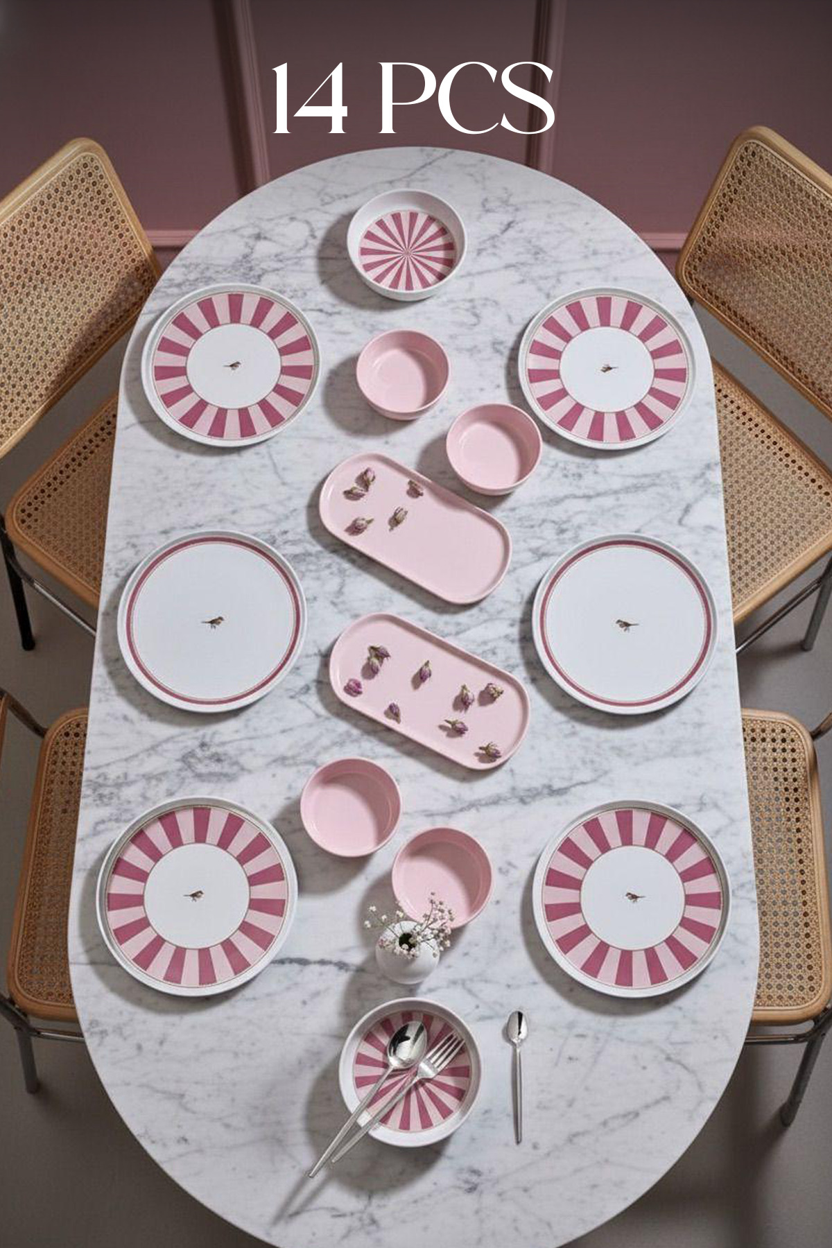Lovely Birds Breakfast Set-Luxury Breakfast Serving Set Plate