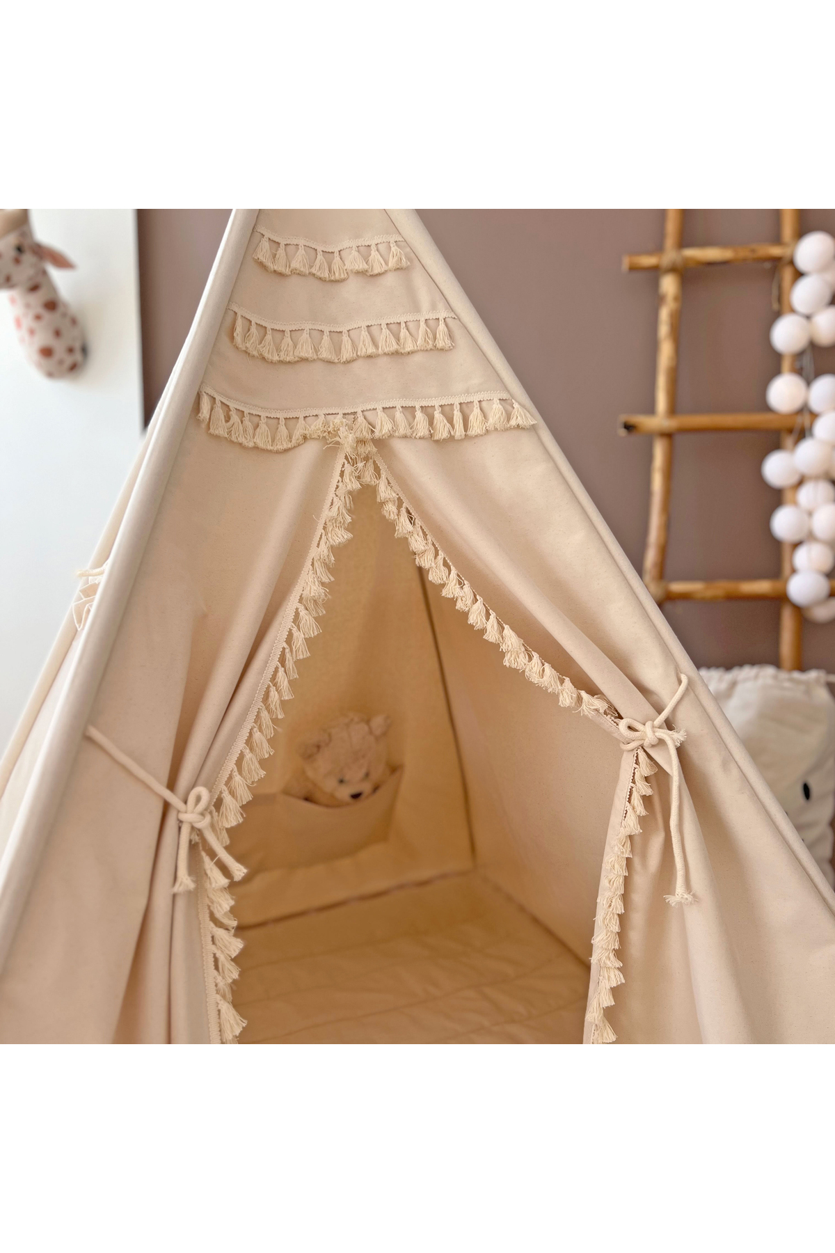 PAMUKA Oyun Çadırı Boho ve Oyun Halısı fotoğrafı 3 (önizleme)