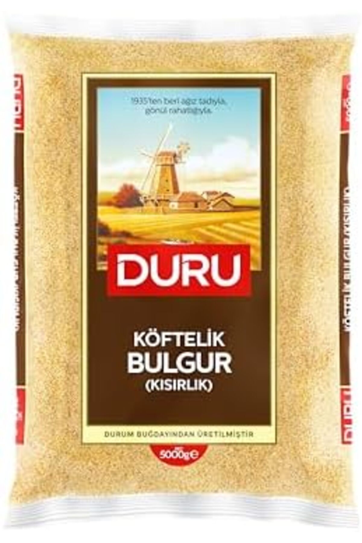 STOREMAX Duru Köftelik Bulgur5 Kg, Doğal Taş Değirmende Üretilmiş, Yüksek Lif ve Protein Kaynağı, Düşük Yağ v