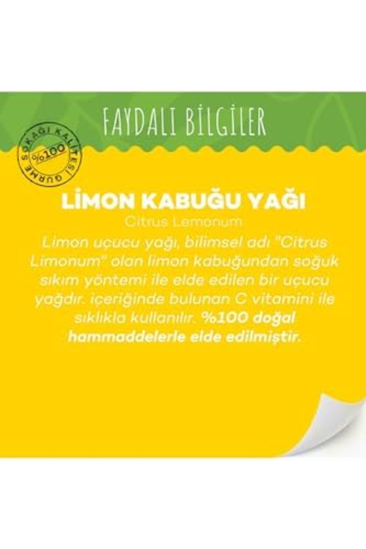 STOREMAX Gurme Sokağı Limon Kabuğu Yağı 10 Ml 1178367