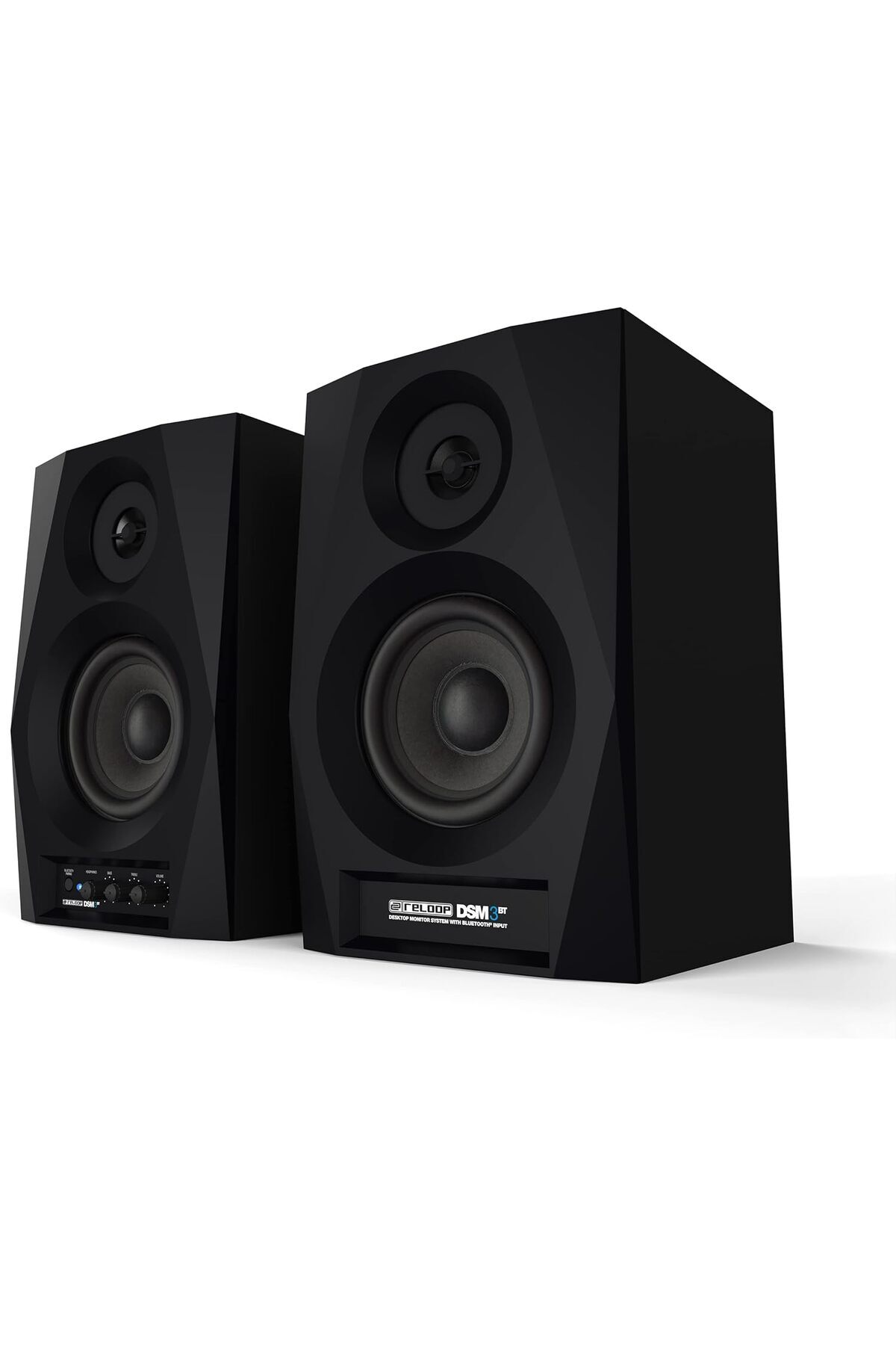 STOREMAX Reloop DSM-3 BT | Çift | 3 inç 2x 20W 2-Yollu Bluetooth Özellikli Aktif Stüdyo Referans & DJ Monitör