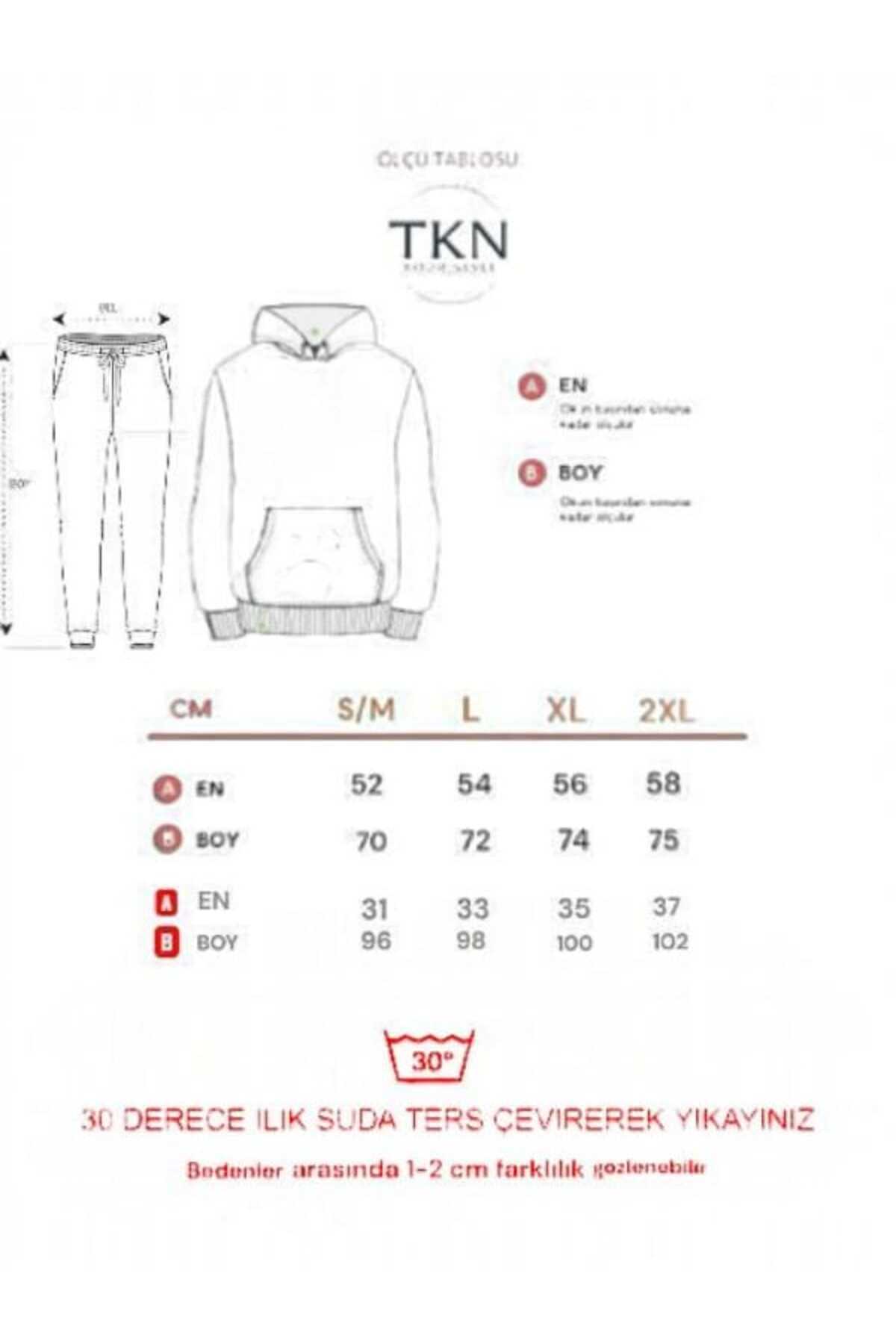 ERKEK ALT ÜST Takım Yalnız PENGUEN Baskı Tasarımlı Kapşonlu Sweatshirt — سرمه‌ای 132 — تصویر 6 از 6