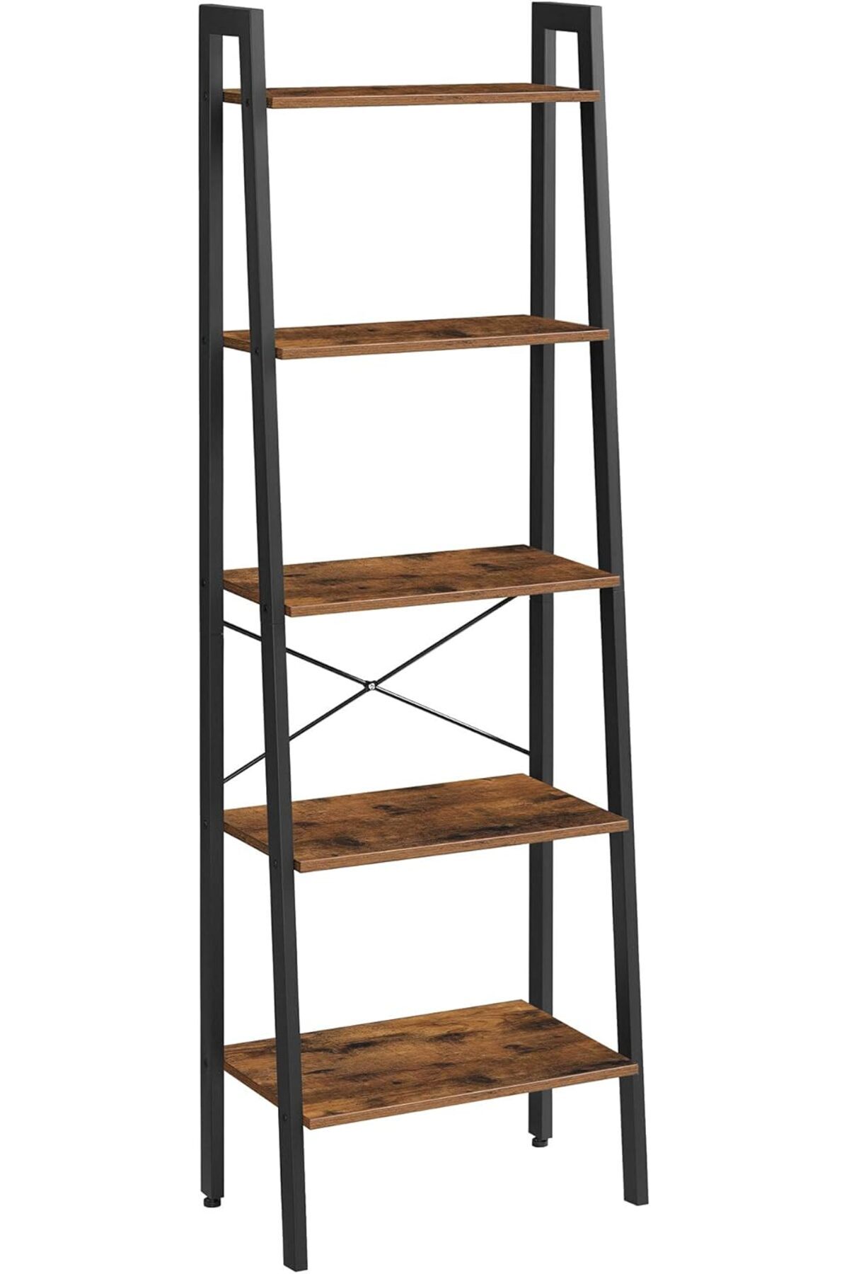 STOREMAX Ayaklı raf, kitaplık, 5 raflı, metal iskeletli, montaj, oturma odası, yatak odası, mutfak için, 56 x