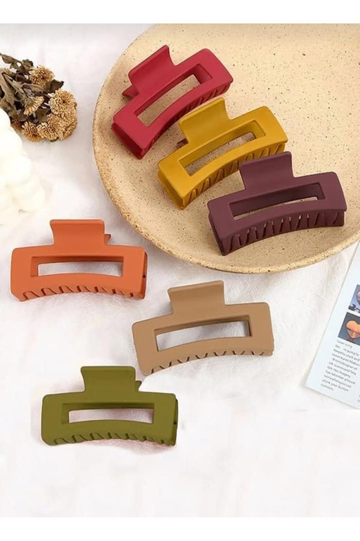 STOREMAX AEE 6 Adet Büyük Renkli Kadın Mandal Toka (Renkli, Bag 9cm) 1174223