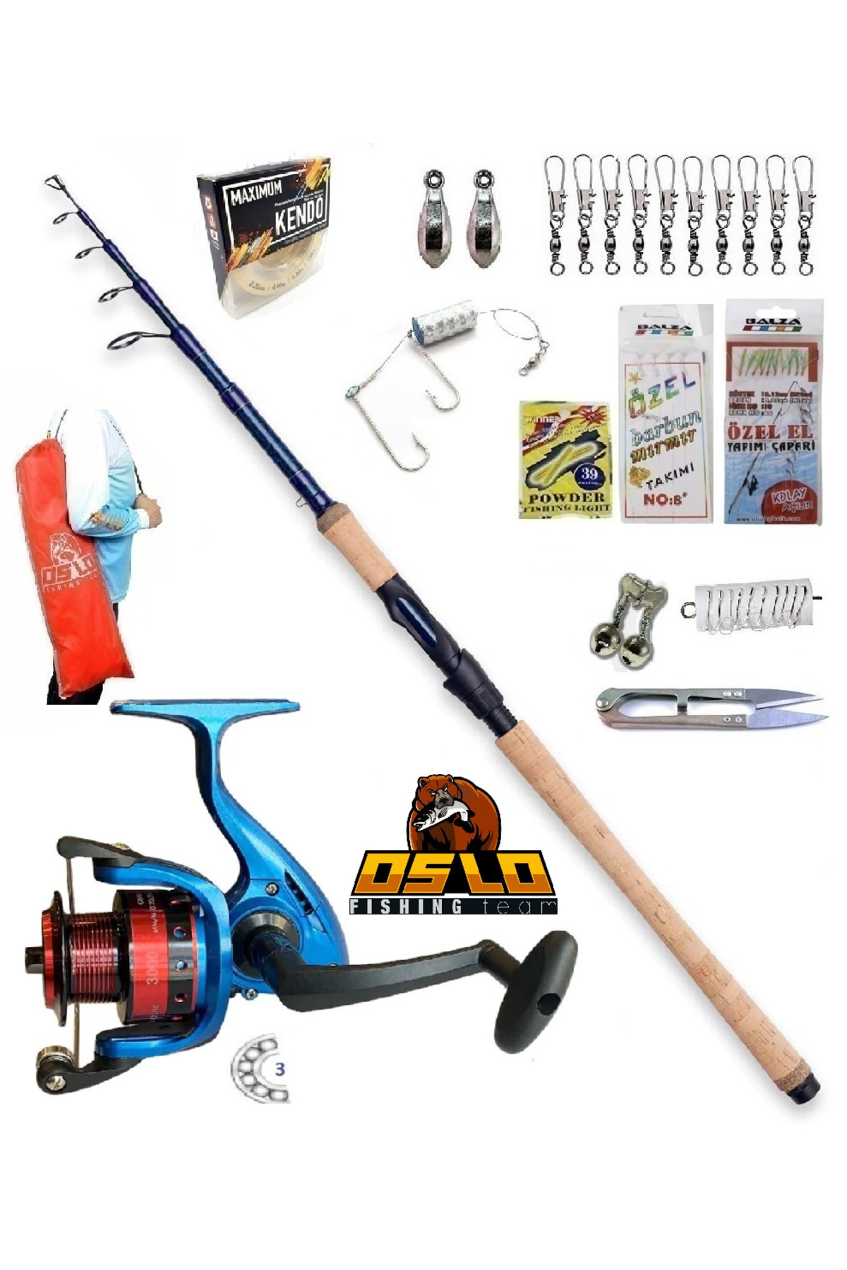 Oslo 3000 270cm 7-28gr Dam Steelhead Kıyı Tele Spin Olta Takımı Seti