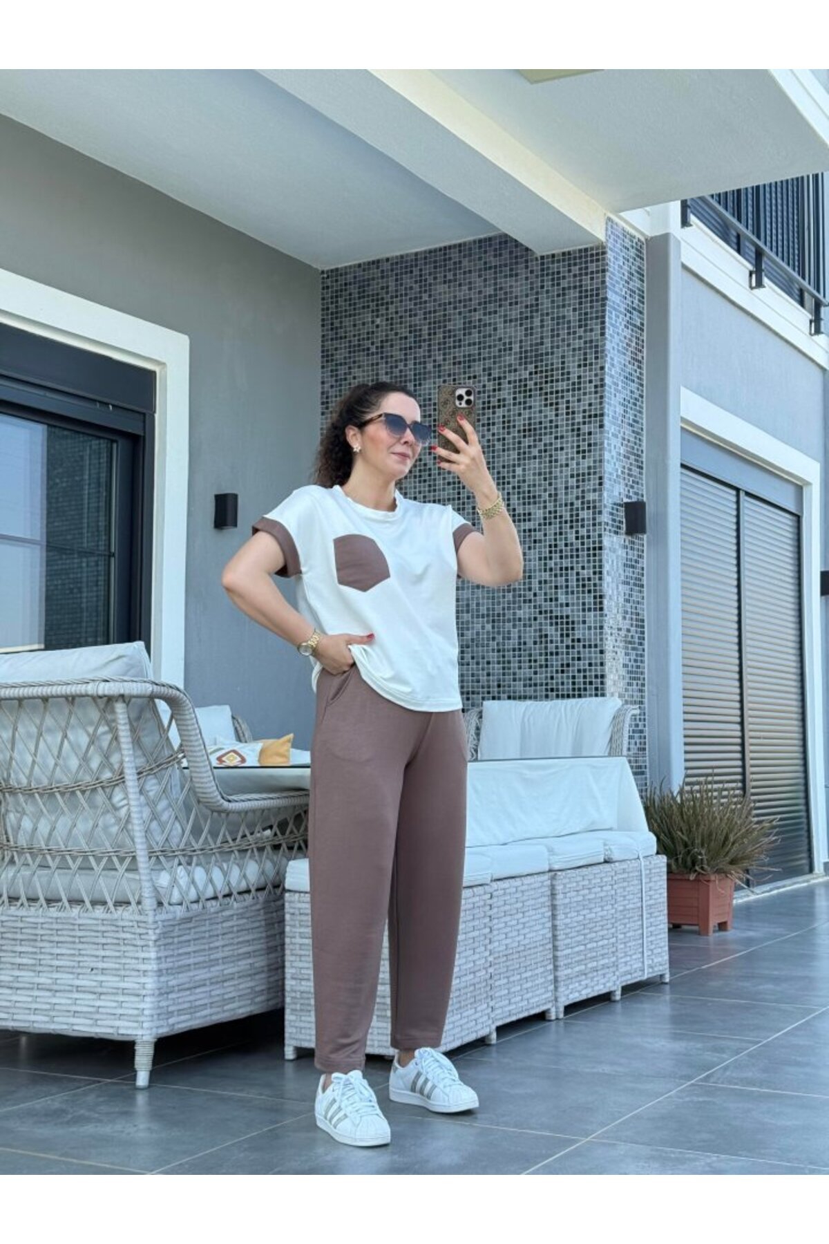 ETİLER ÇOCUK Kadın Kristal Kumaş Garnili Cep Detaylı Ikili Takım