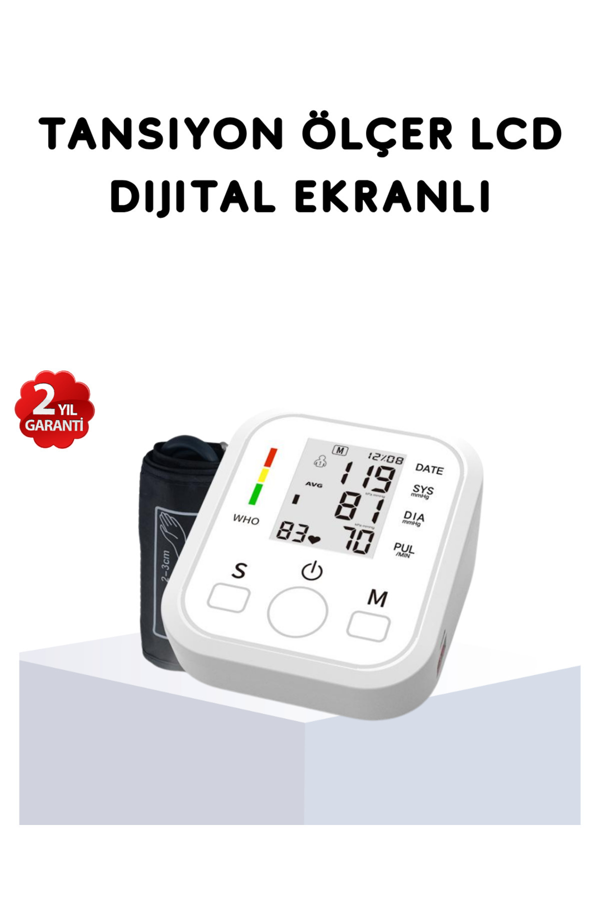 teknodayım Üst Koldan Ölçüm Dijital Tansiyon Aleti – IHB Aritmi Uyarılı ve Çift Hafızalı