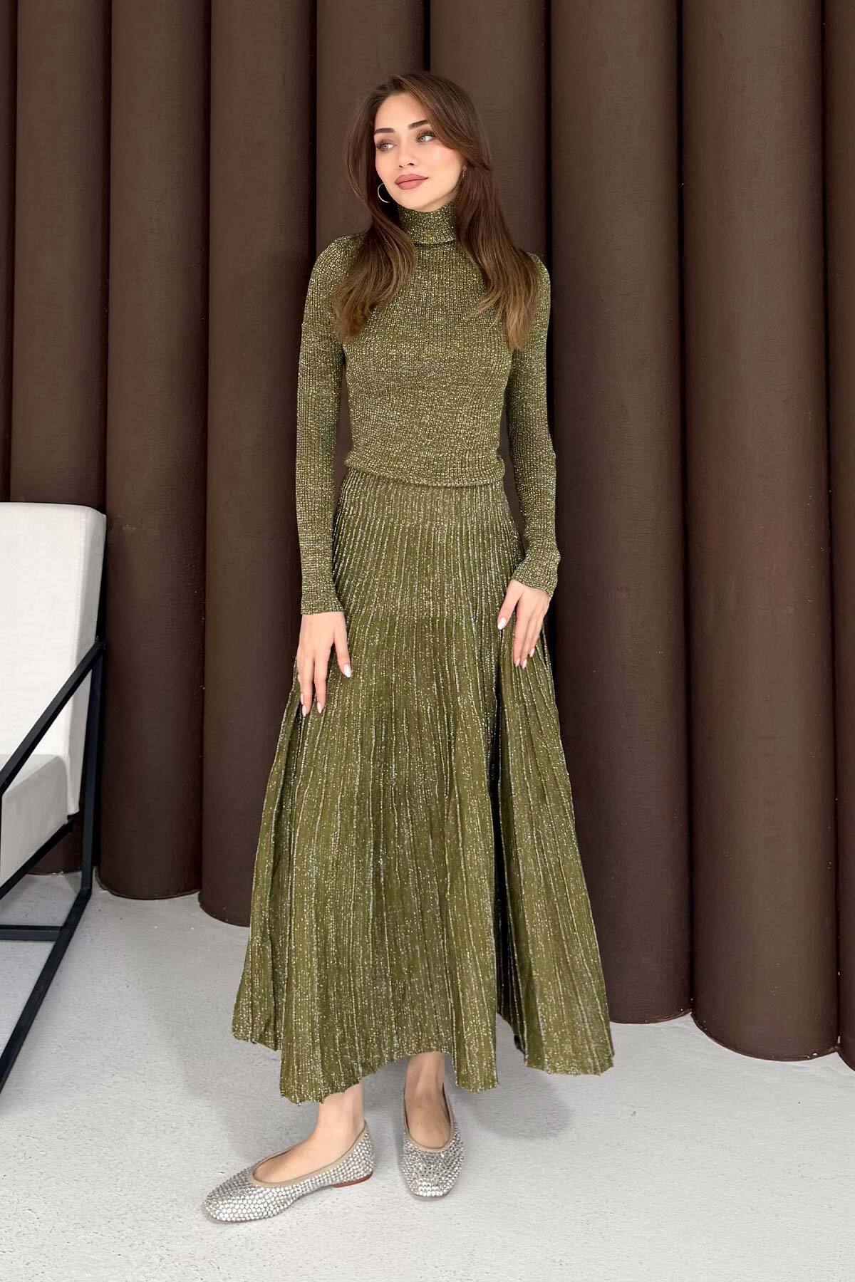 Melike Tatar Simli Triko Elbise 3-1521